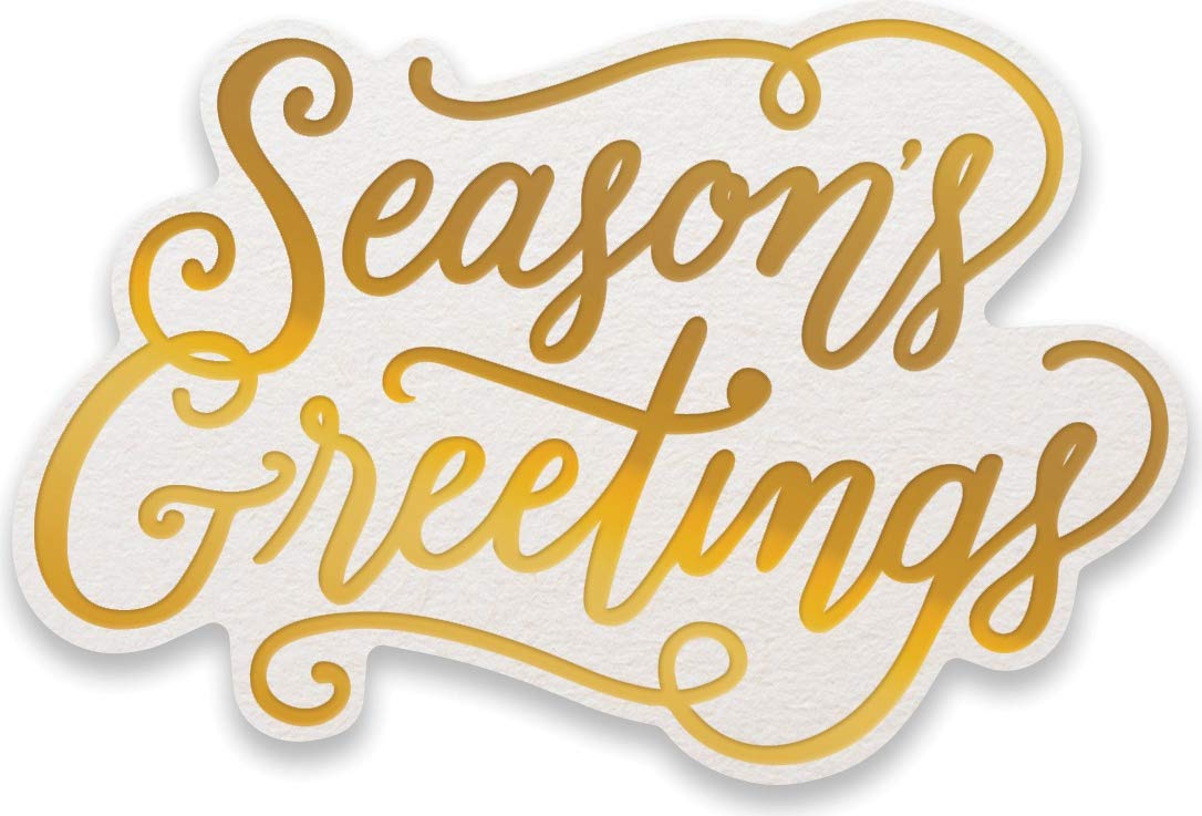Couture Creations Cut FOIL Emboss Dies SEAS, Seasons Greetings 2.9"X1.9", One Size