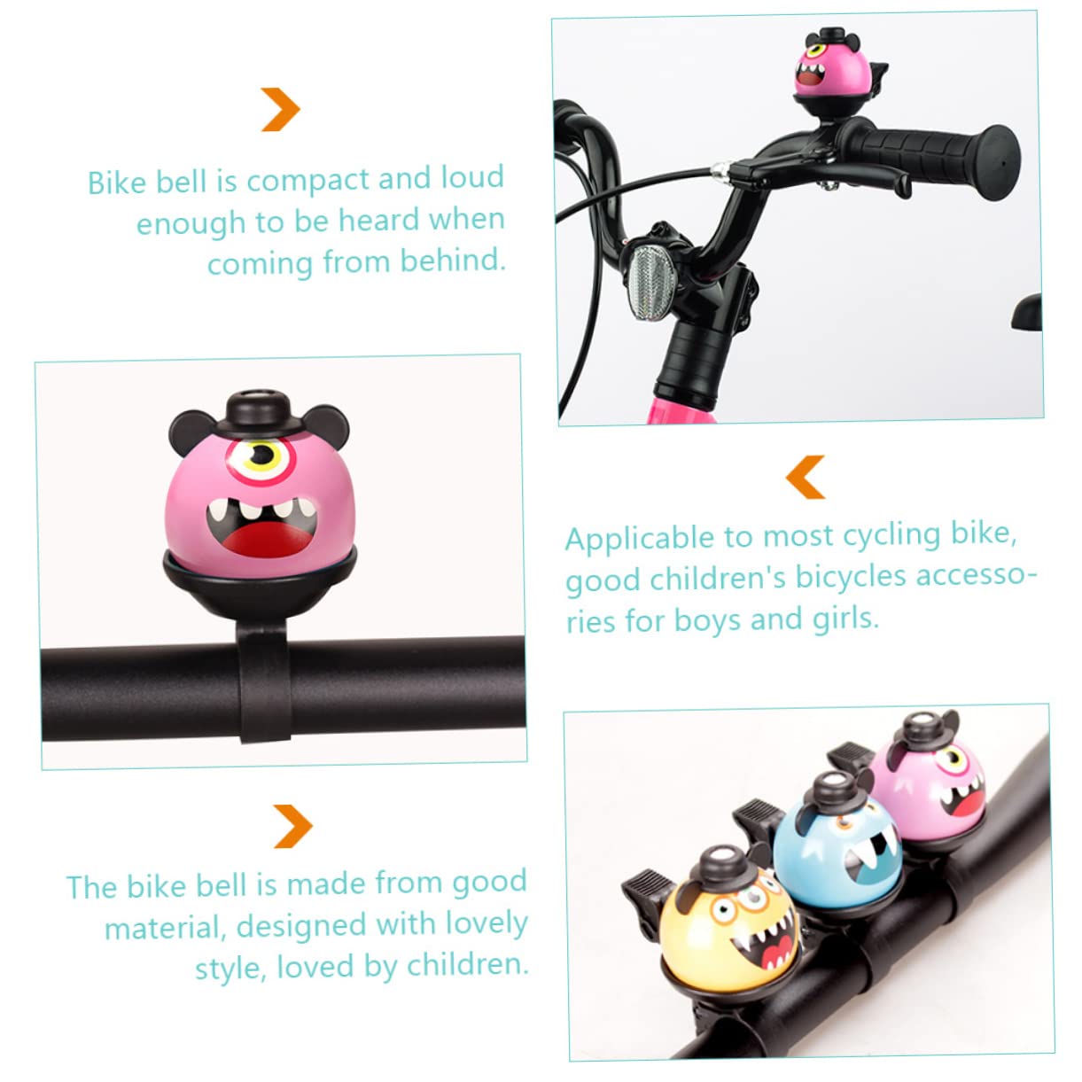 Yardwe 4stücke Cartoon Fahrradklingel Für Junge Mädchen Aus Laute Und Süße Klingel Geeignet Für Mountainbike Und Straßenrad Installieren Zubehör Für Jungen Und Mädchen