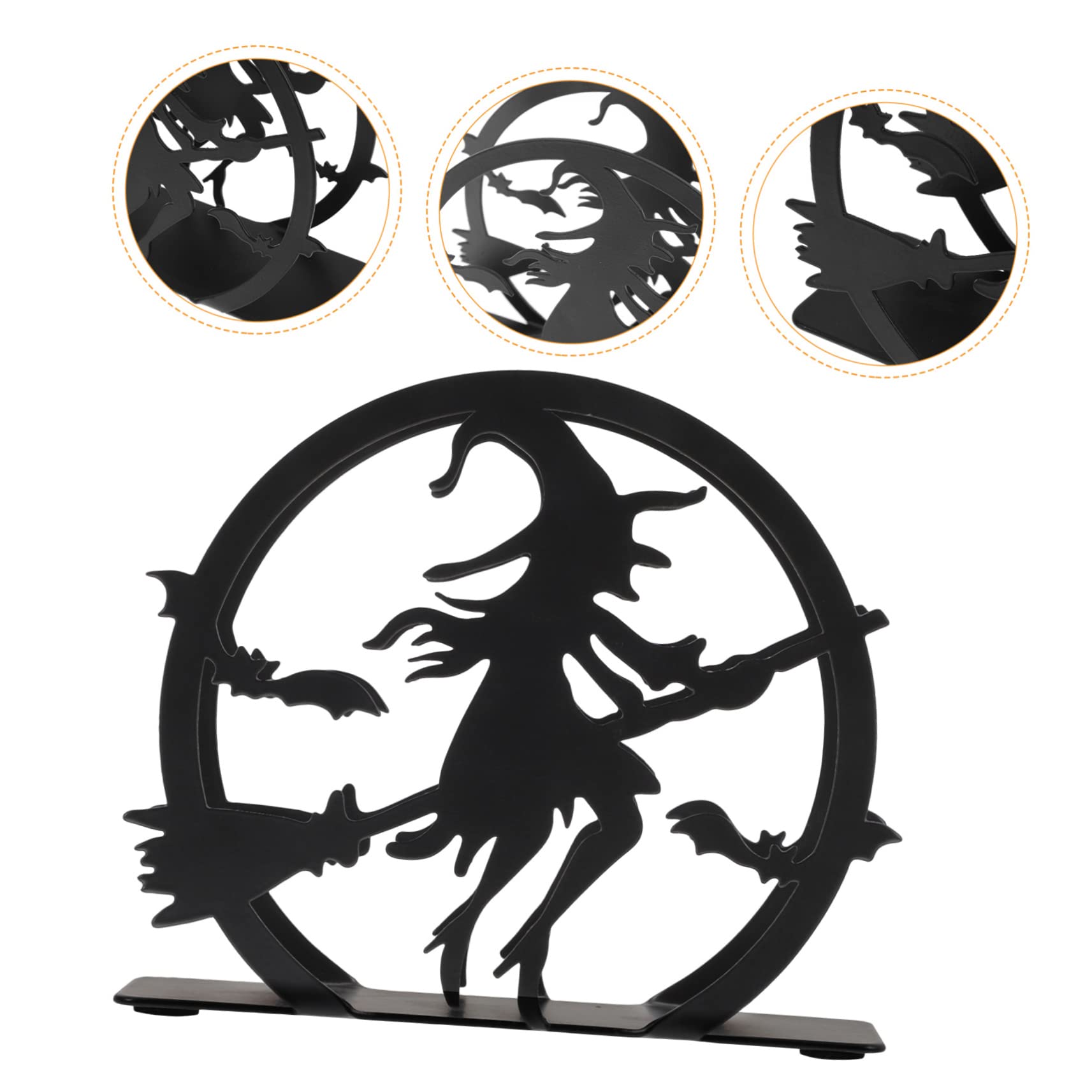 Ciieeo 5 Piezas servilletero de bruja servilletero dorado Servilleta decoración de halloween decoración para halloween antiguo soporte para toallas de papel forjado