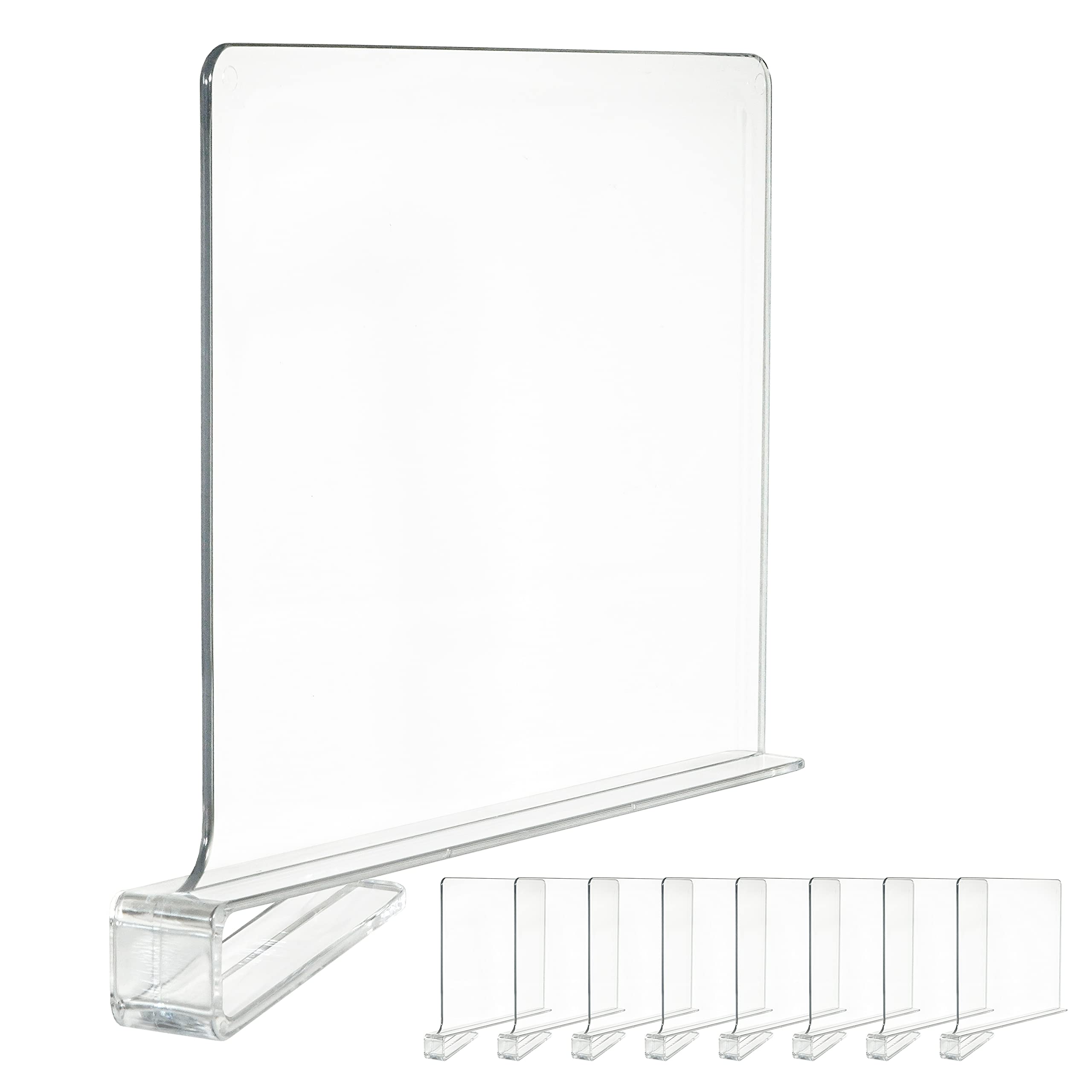 Buy Maxlandsol Clear Shelf Divider 8 Pack, Clear Acrylic Shelf