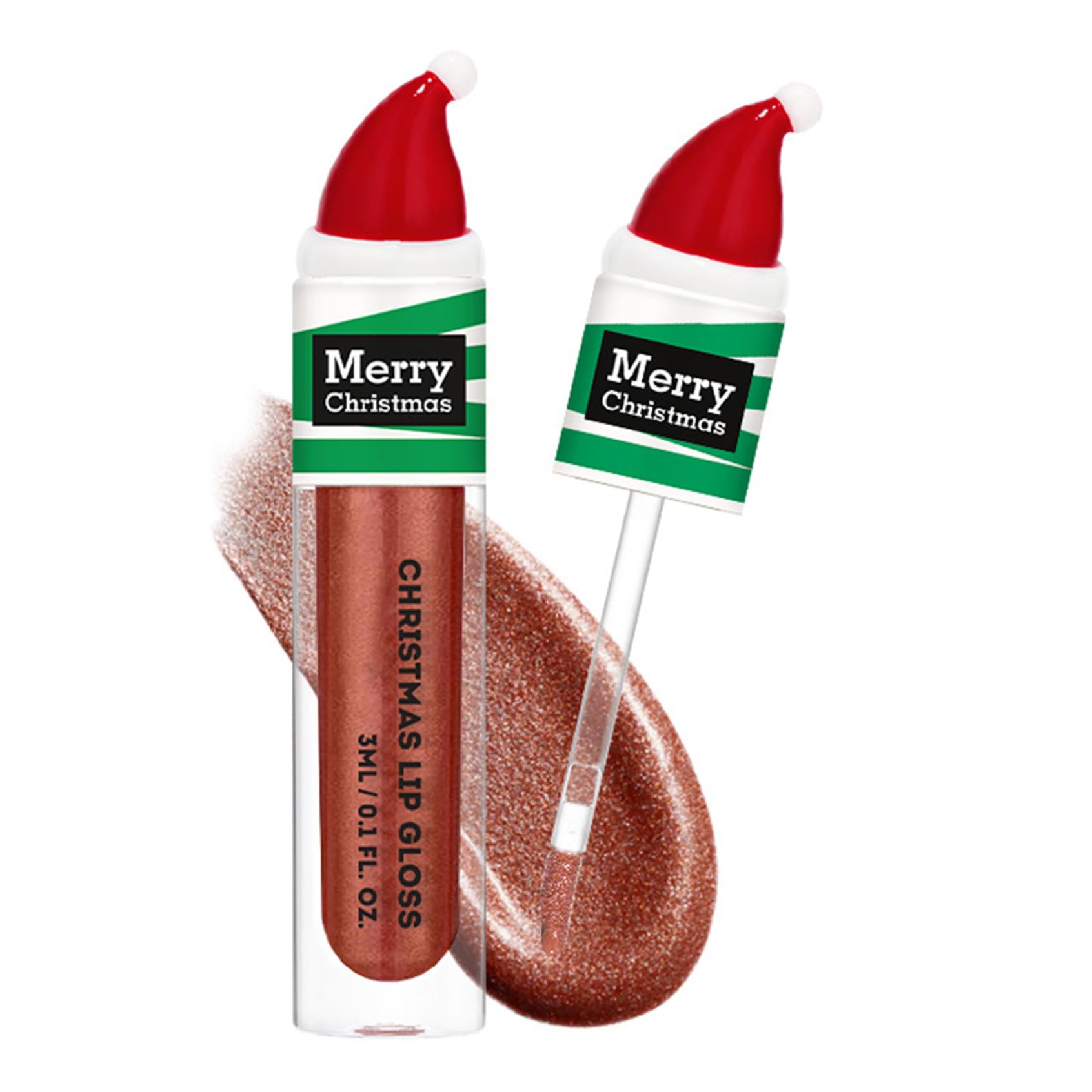 Liquid Christmas Makeup Velvet Liquid Lip Gloss Holiday Party Essential Gift Christmas Hat One Size