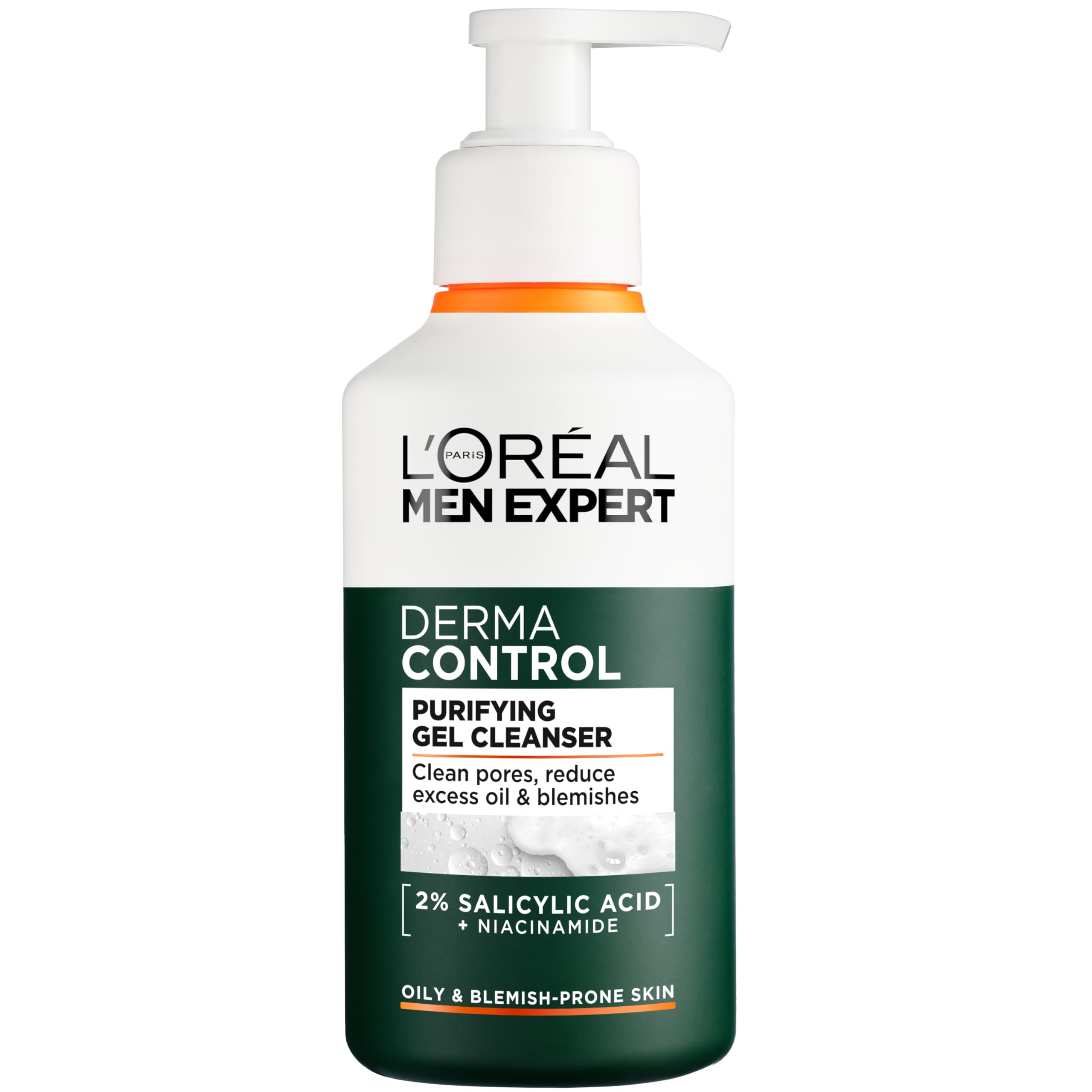 L'Oréal Paris Men Expert Derma Control Oczyszczający Żel do Mycia Twarzy z Niacynamidem, 260 ml