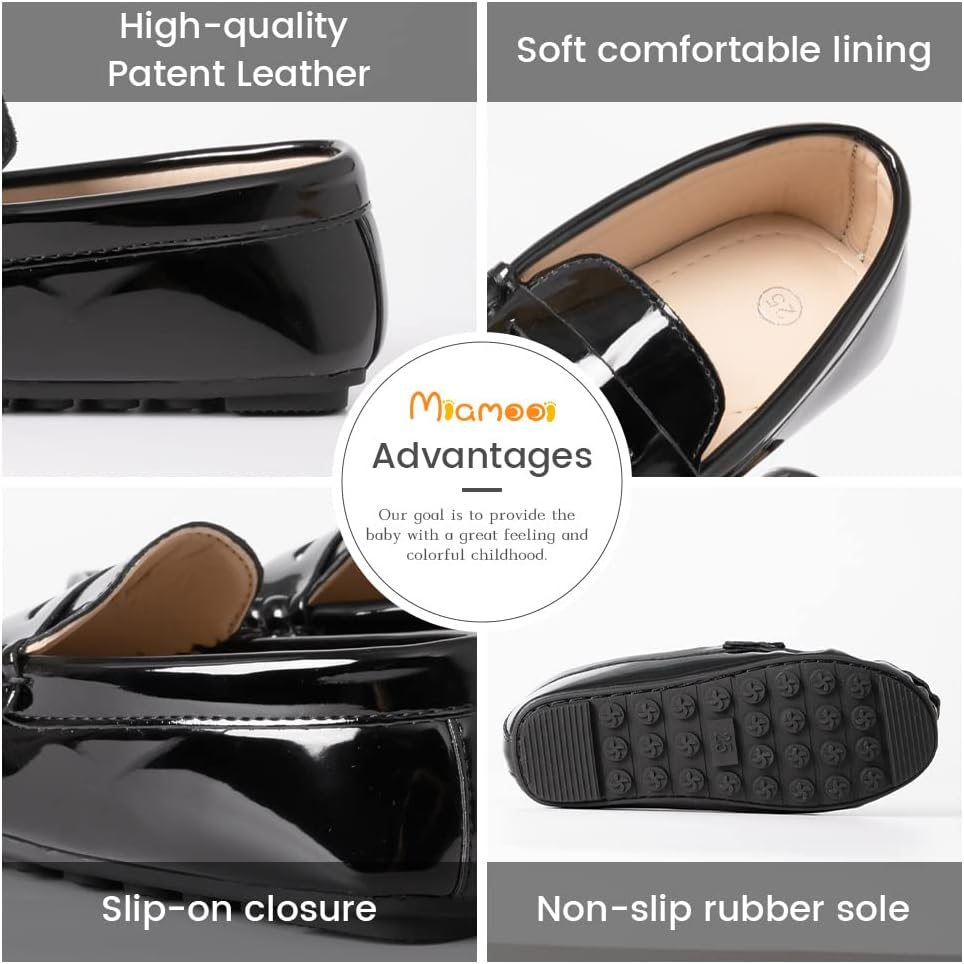 Miamooi Toddler Boys Girls Wedding Dress Shoes Little Kid Slip On Loafers School Uniform Moccasins Walking Shoe - Image 5