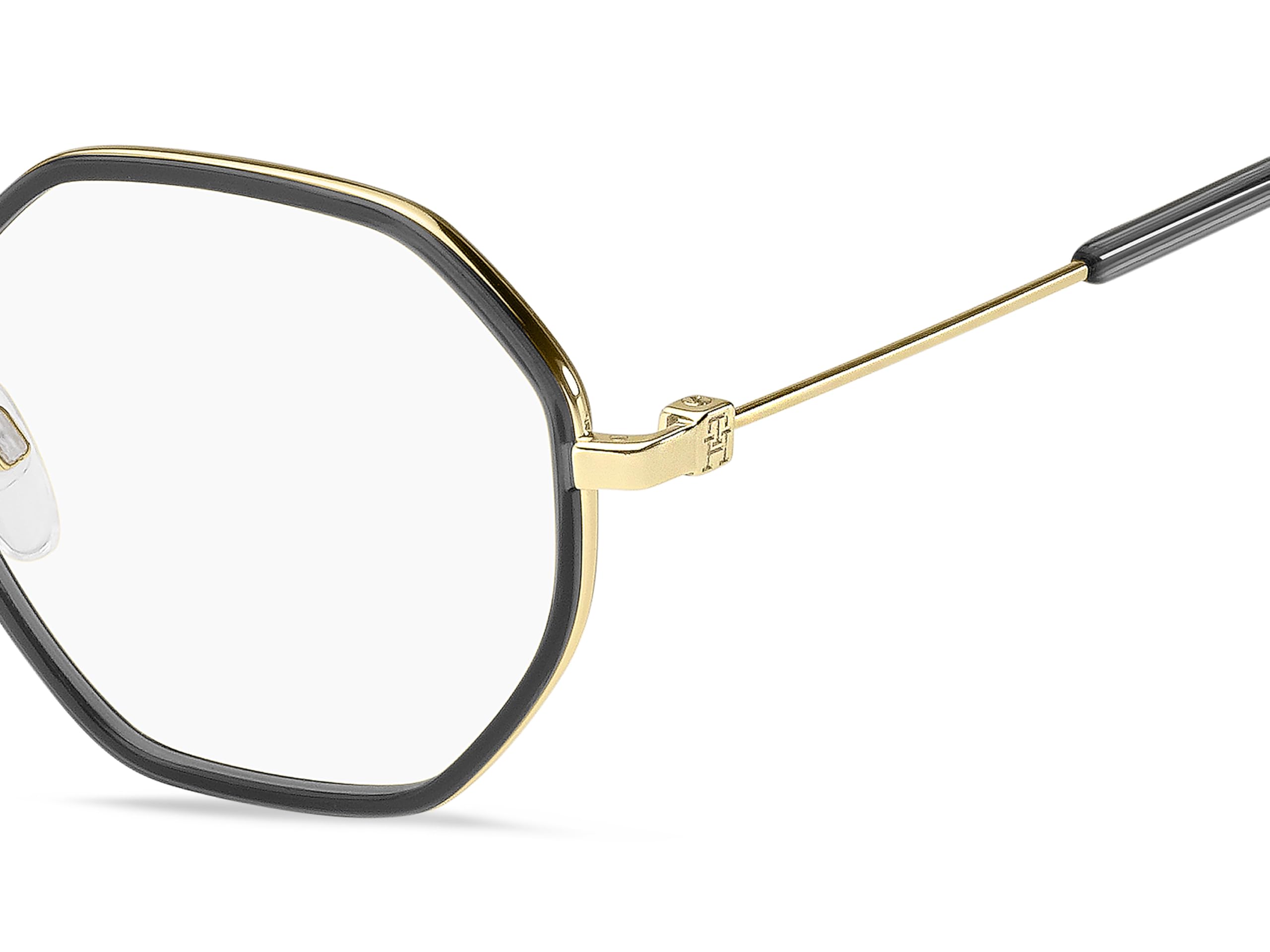 Tommy Hilfiger Brille mit Sehstärke für Damen optional mit Sonnenbrillentönung oder Blaulichtfilter, Rund, gefertigt aus Metall (inklusive Brillenetui)