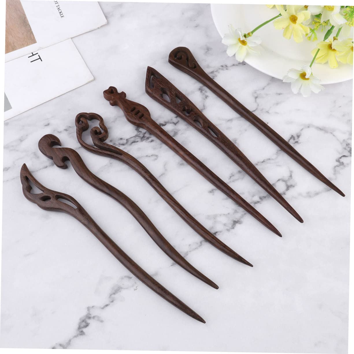 MAGICLULU 18 traditionelle chinesische haarnadel rebozos para mujer Essstäbchen aus Metall Haarklammer Haarstäbchen Haarnadeln aus Holz Kimono Brötchen Haargabel Stift Damen Haarstock