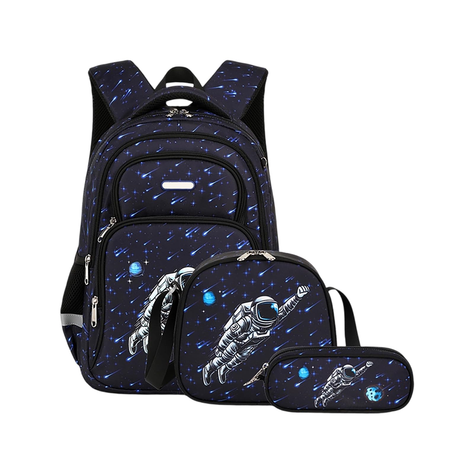 Generisch 3-teiliges Kinder Schulset, Schulranzen, ergonomischer Schulrucksack mit isolierter Brotdosentasche und Stifteetui, praktisches Geschenk für alle Grundschulkinder, G