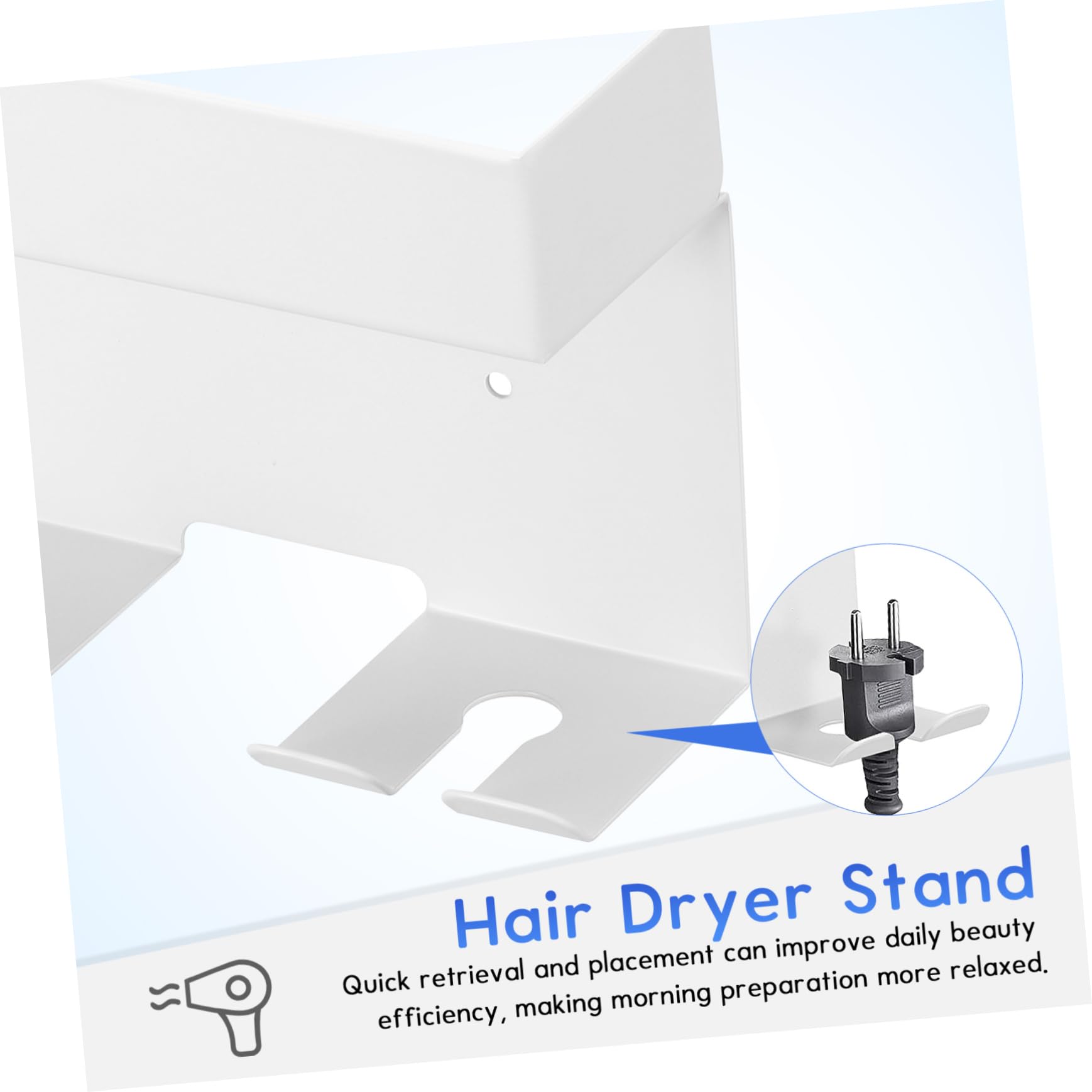 Alipis Bohrfreie Föhnhalterung aus Aluminium für Haarstyling Geräte
