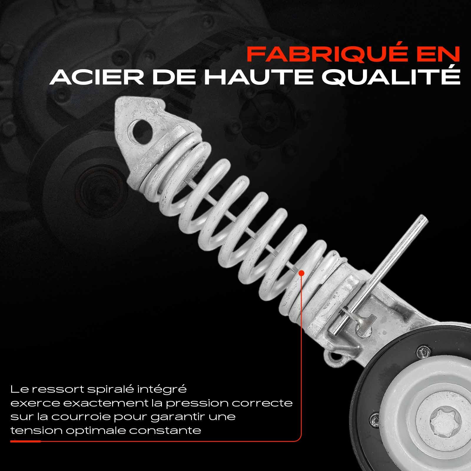 Frankberg Tendeur Courroie trapézoïdale à Nervures Essence Compatible avec Corsa D S07 1.2L Corsa C X01 1.2L Corsa C X01 1.0L Corsa D S07 1.0L Corsa D S07 1.4L Remplacer#