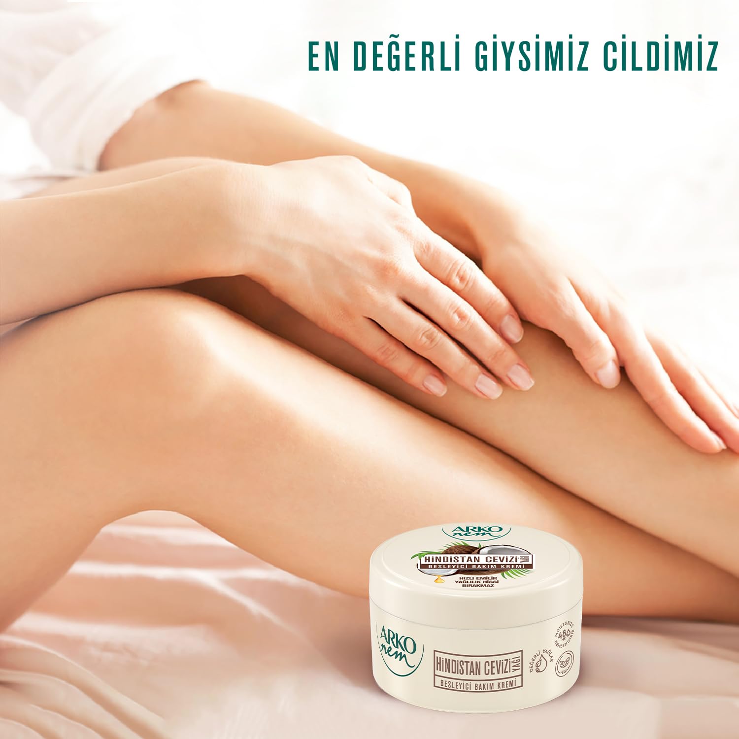 Arko Nem Besleyici Bakım Kremi Hindistan Cevizi 2x250 Ml