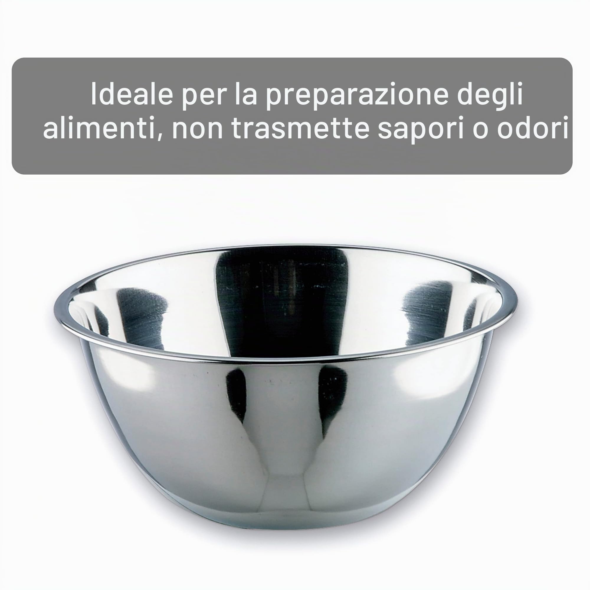 LACOR Garinox Ciotola Conica, Ciotola per Alimenti, Insalatiera, Contenitore per Alimenti, Acciaio Inox, 20 cm, Capacità, 1,4 L, 14019