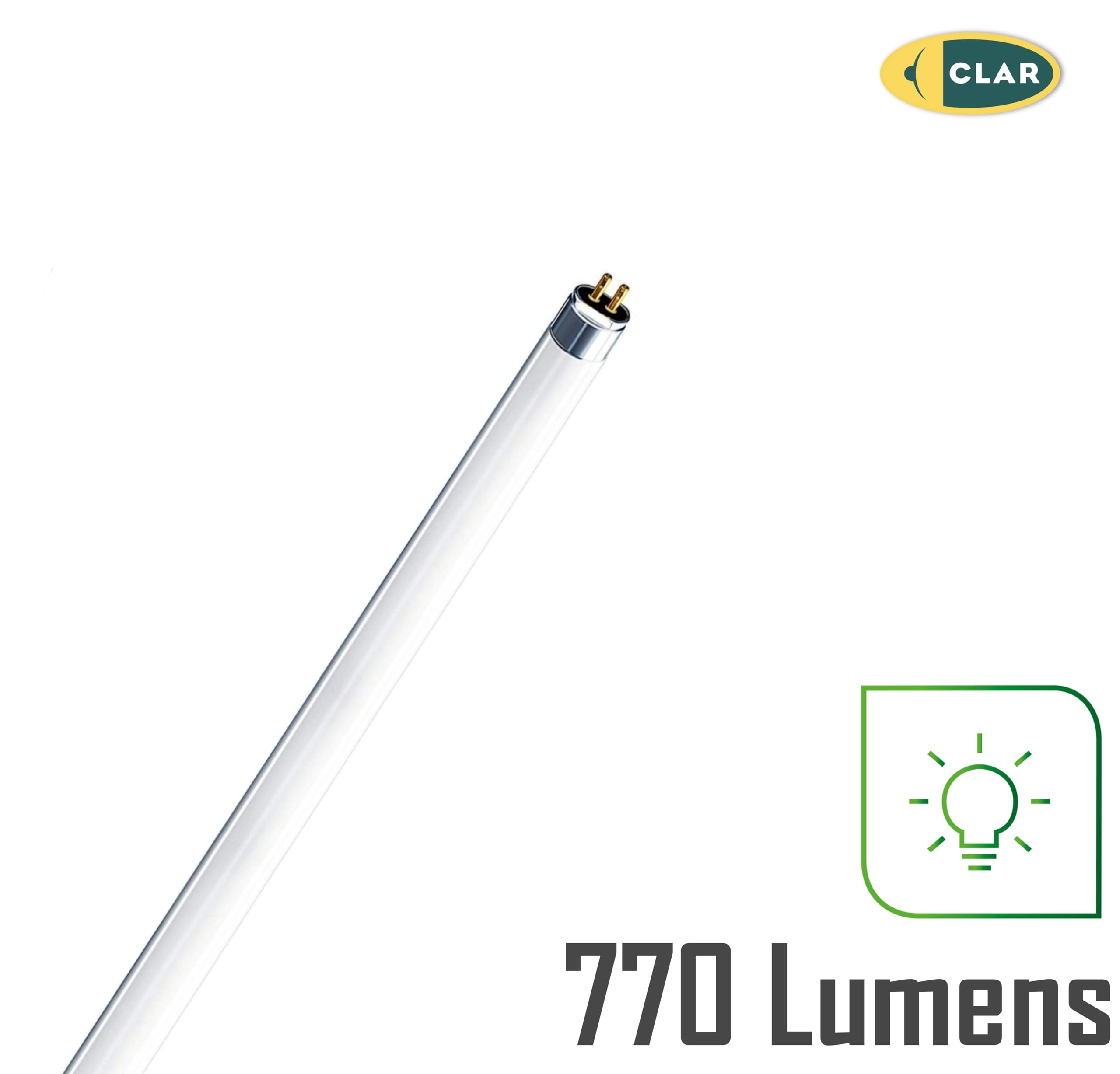 CLAR - Fluorescent Tube Light, T5 Fluorescent Tube, T5 Bulb, Fluorescent Light Tube, Cold White 51.6 x 1.6cm (13W Pack 10) - Image 4