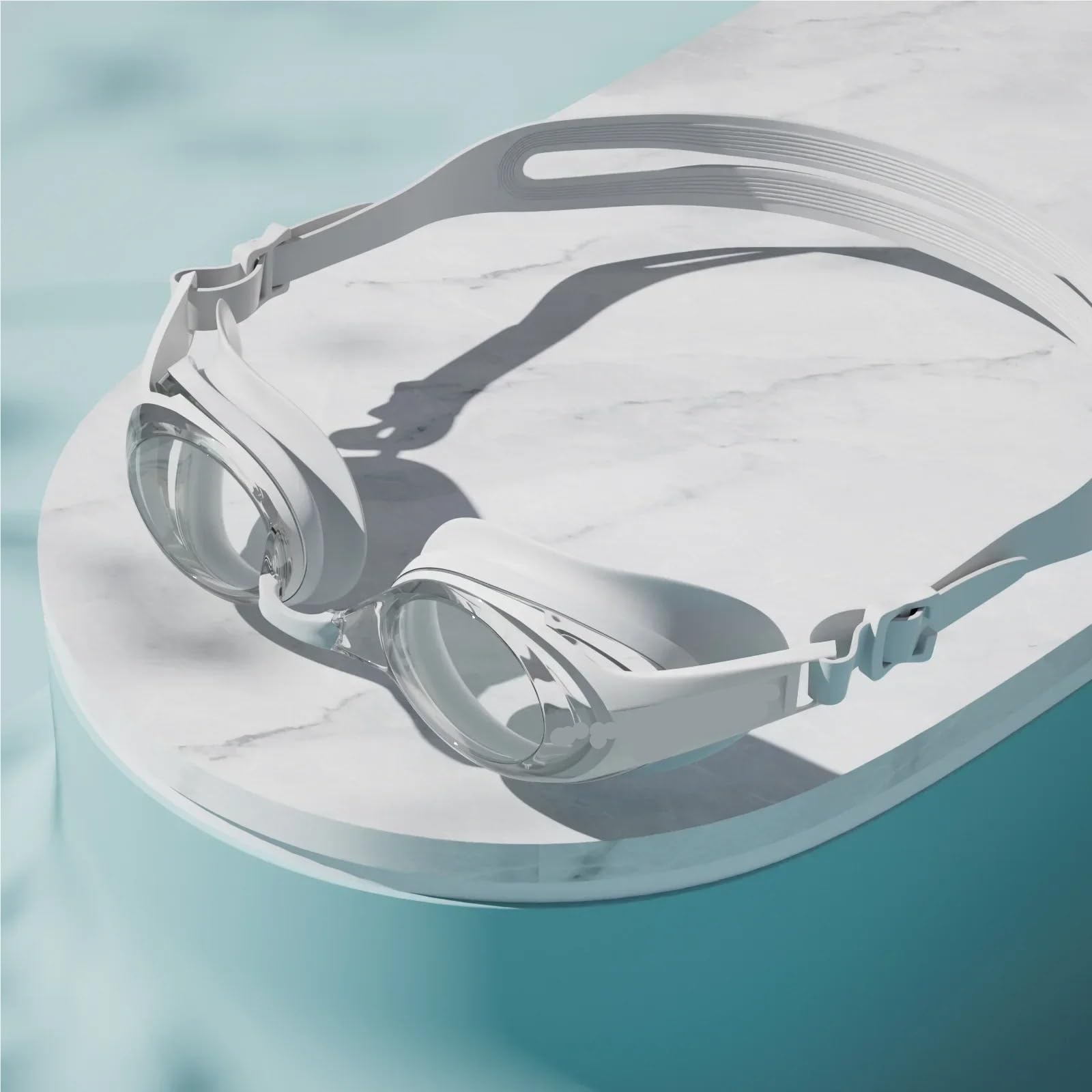 JUANYAO Schwimmbrille wasserdichte Schwimmbrillenkappe for Erwachsene, HD-Antibeschlag-Schwimmbrillen-Set, Silikon-Schwimmbrille mit Ohrstöpseln, Schwimmbrille Für Schwimmen