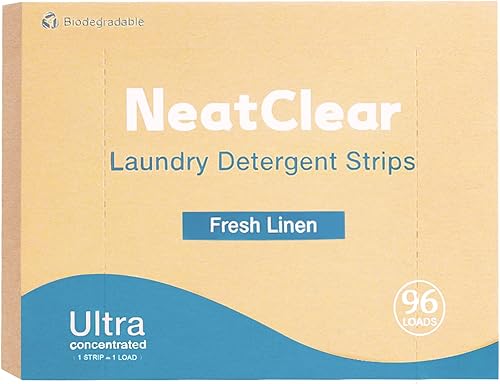 Miniatura 1 de Hojas de detergente ecológicas para ropa, tamaño de viaje, sin líquido, hojas de jabón NeatClear  Sin desorden y ahorro de espacio, ideal para