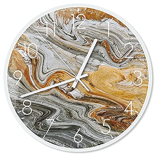 Horloge murale en métal blanc et design abstrait haut de gamme