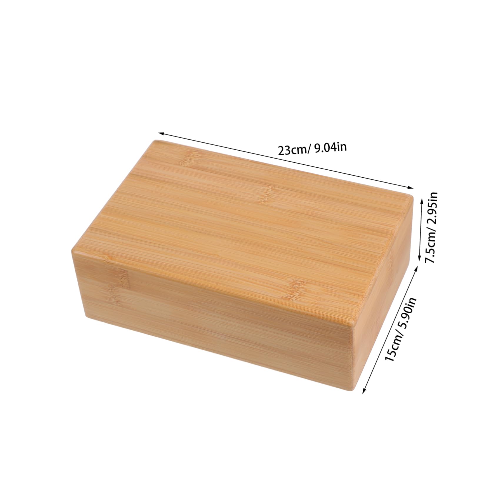 Ladrillo de Yoga de Bambú Natural para Entrenamiento en Casa, Bloque Seguro y Fácil de Limpiar, Accesorio Esencial para Ejercicios de Yoga y Fitness