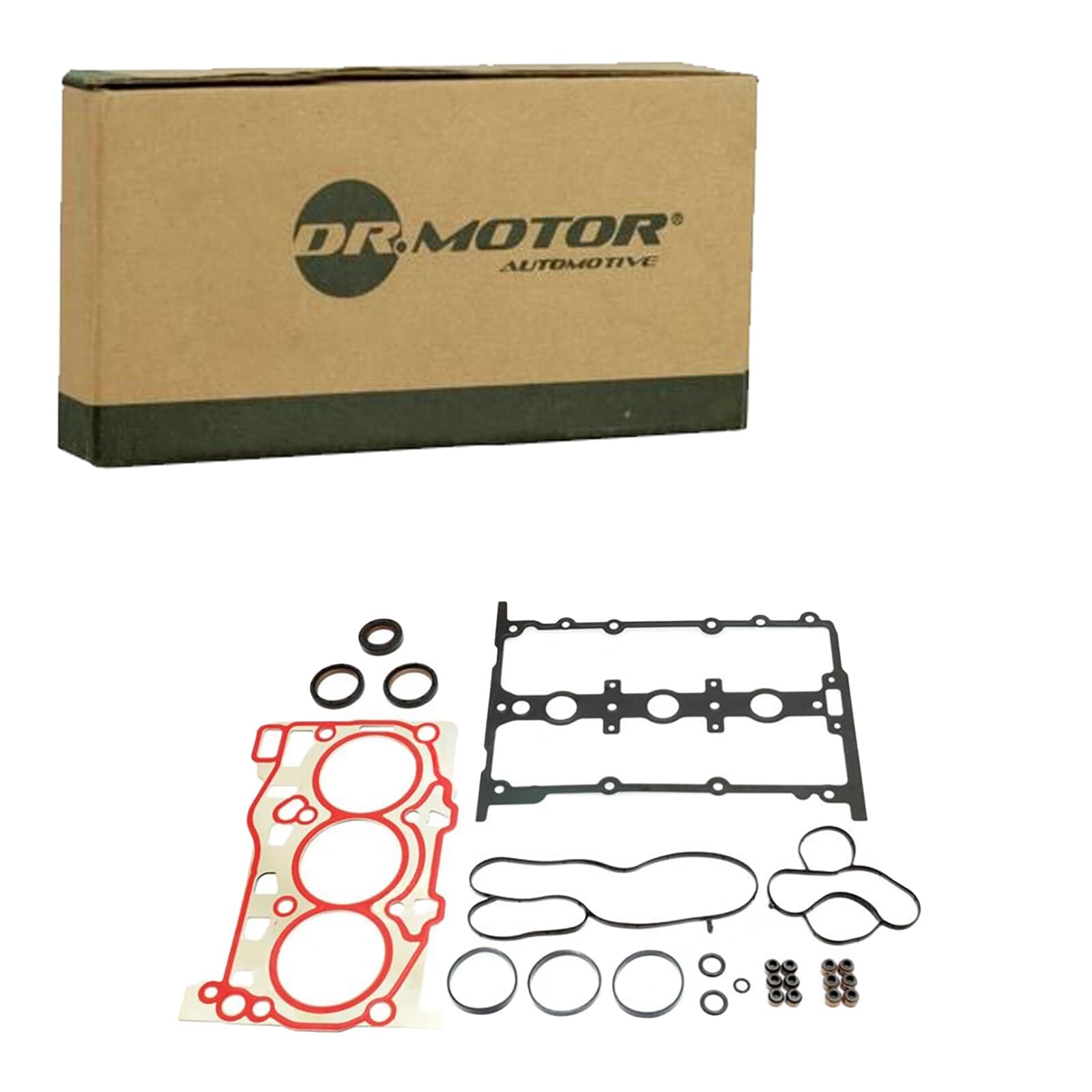 DR.MOTOR AUTOMOTIVE DRM21258S Kit guarnizioni Testata con paraolio-albero a camme con guarnizione cappa testa del cilindro con guarnizione testata con guarnizione tenuta stelo valvola