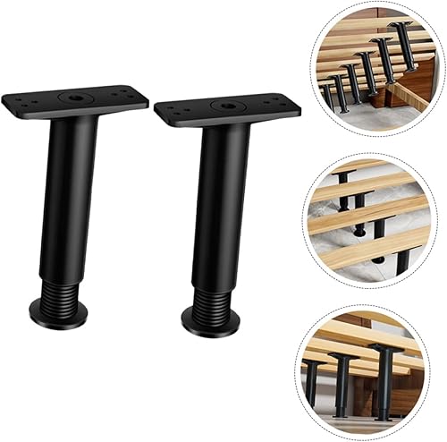 Miniatura 4 de MERRYHAPY Patas de soporte para marco de cama, patas de mesa ajustables, 2 piezas, marco de soporte de cama, elevadores de cama, patas de sofá 15c,