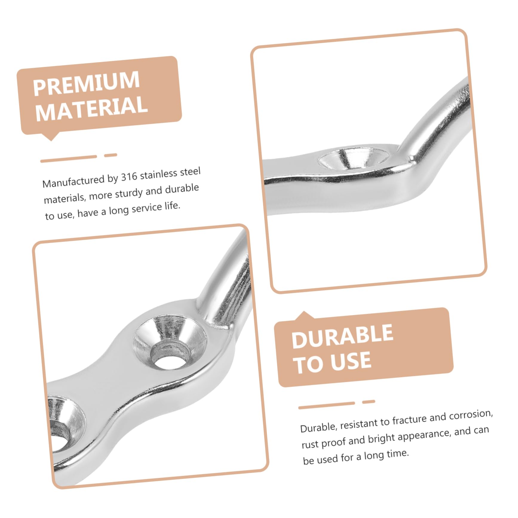 GAROZATION Boat Hardware Set Stainless Steel Marine Dock Cleats Rope Holder Flag Pole Accessories Boat Mooring Accessories