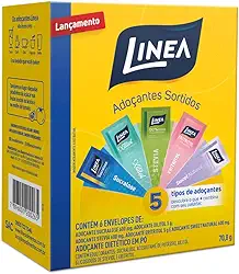 Adoçante em Pó Sortidos Linea 30 sachês (Sucralose, 100% Stevia, Sweet Natural, Xilitol e Eritritol)