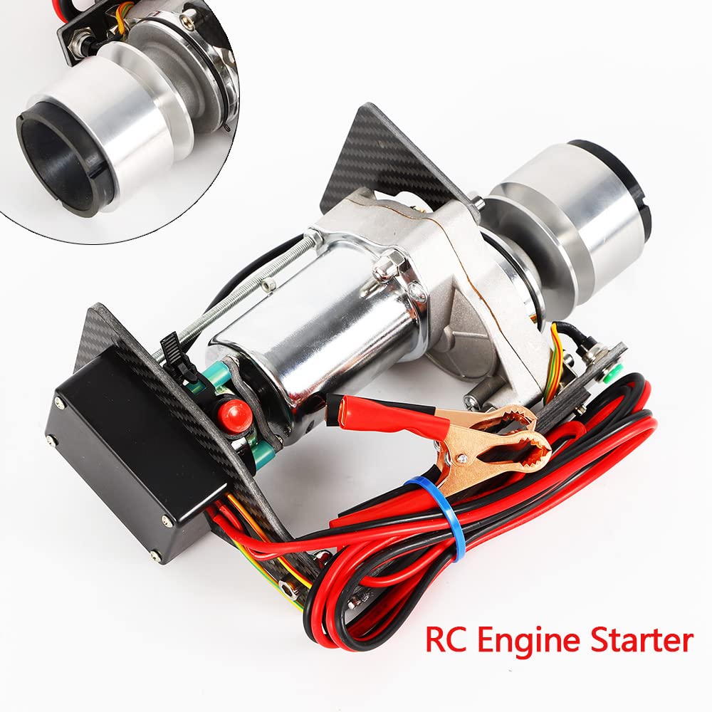 Electric Roto Terminator RC Engine Master Starter for 15-80CC Gasoline Engine, Engine Starter RC Fixing Wing Airplane 40A 12V-18V, Carbon Fiber, USA Stock, (52mm)