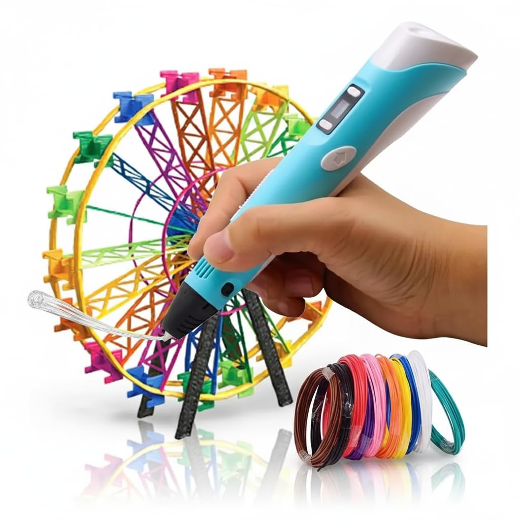 Creative Modeling Pencil with Plastic Filament - Portable Tool for Crafts, DIY and Supervised Educational Projects