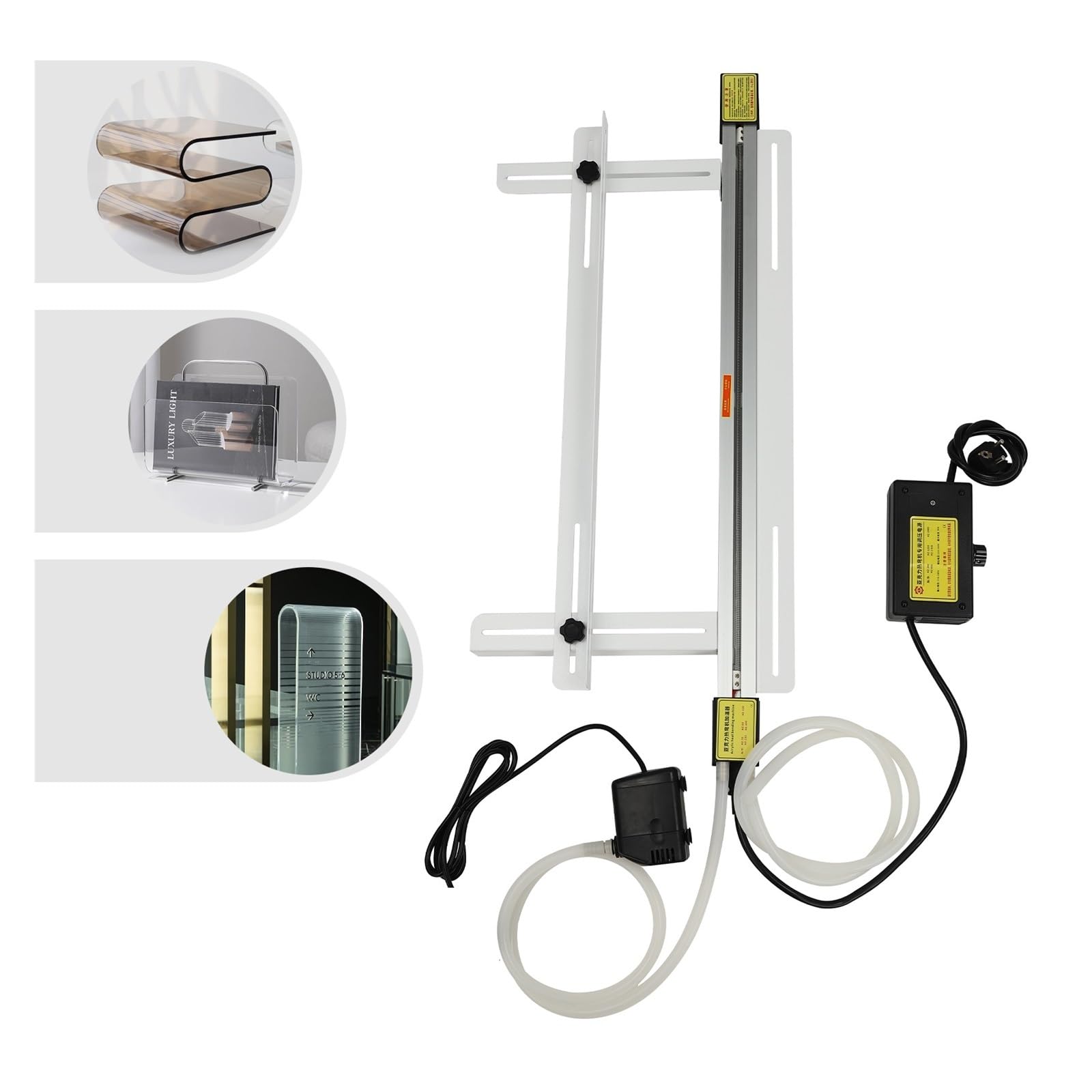 Máquina dobladora de calor de acrílico de aleación de aluminio y PVC acrílico con soporte ajustable para materiales termorretráctiles para hacer carteles (sin soporte, 80 mm)