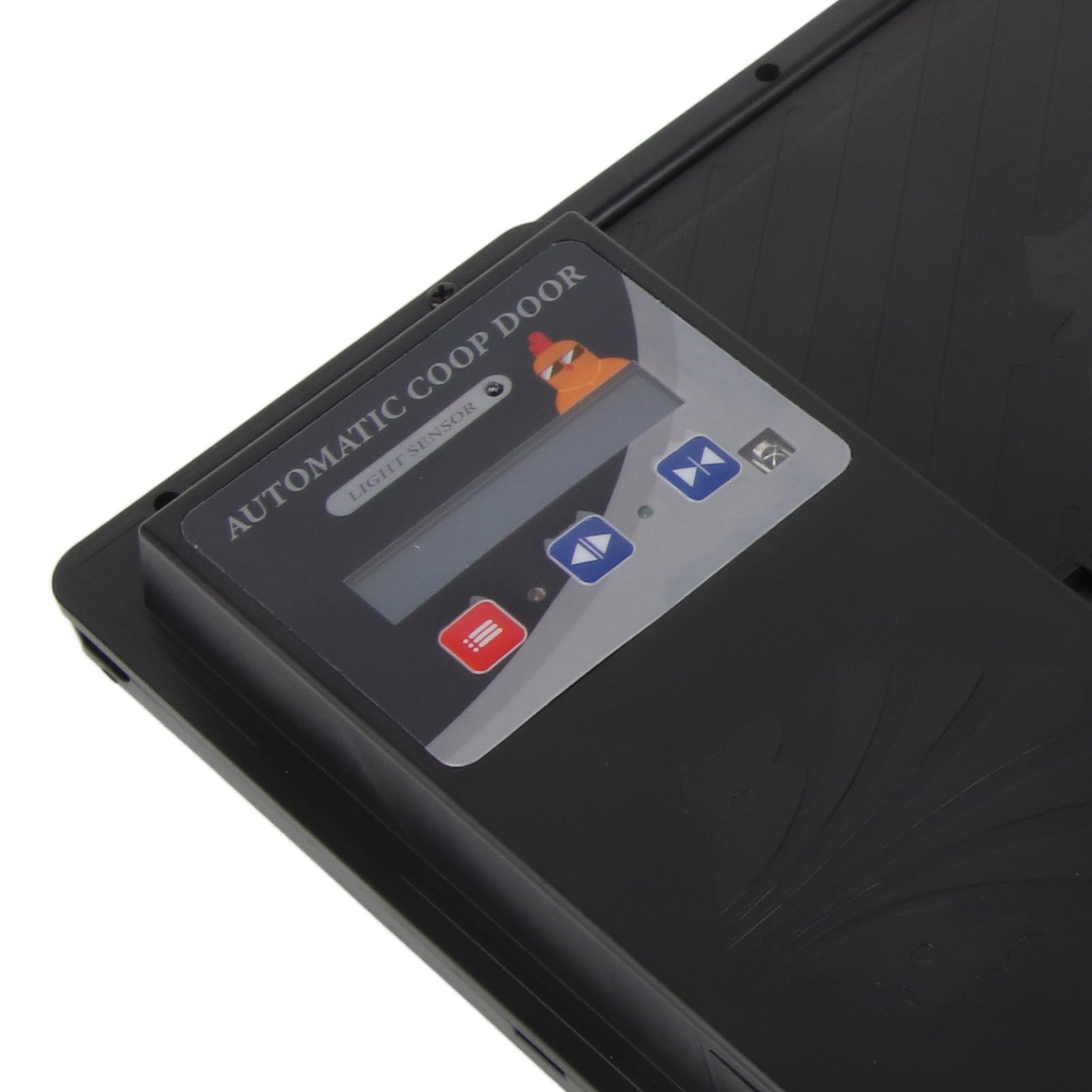 Ouvre-Porte Coopérative Automatique, Ouverture Horizontale à Distance de Télécommande de Poulaise Poulailleur Poulailleur Coupteur d'éclairage pour Protection Contre la Volaille (Black)