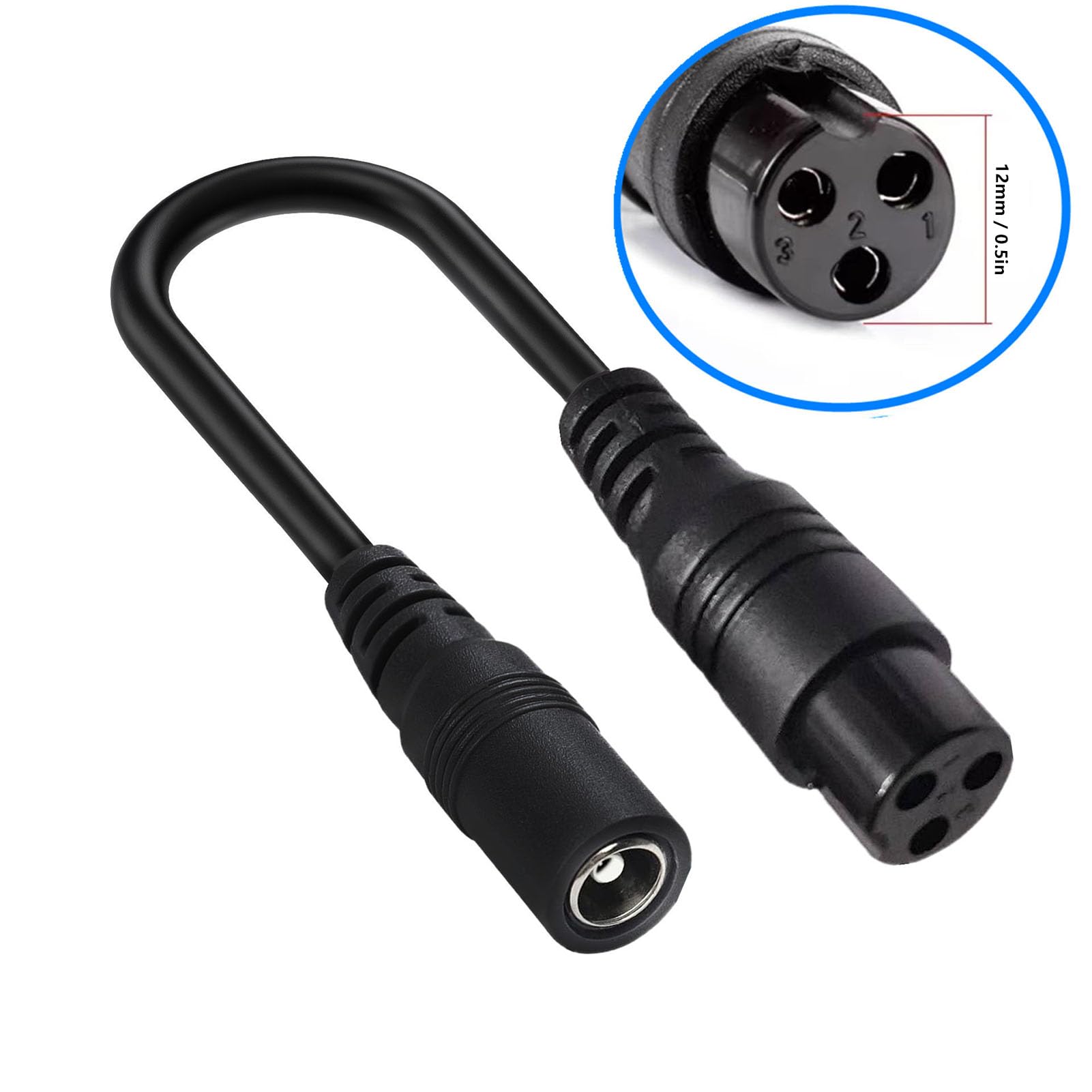 Cavi di Conversione per Caricabatterie di Monopattini Elettrici, Adattatore Maschio-Femmina Multi-Compatibile con PVC Ignifugo e Connettori in Ottone, per Hoverboard,