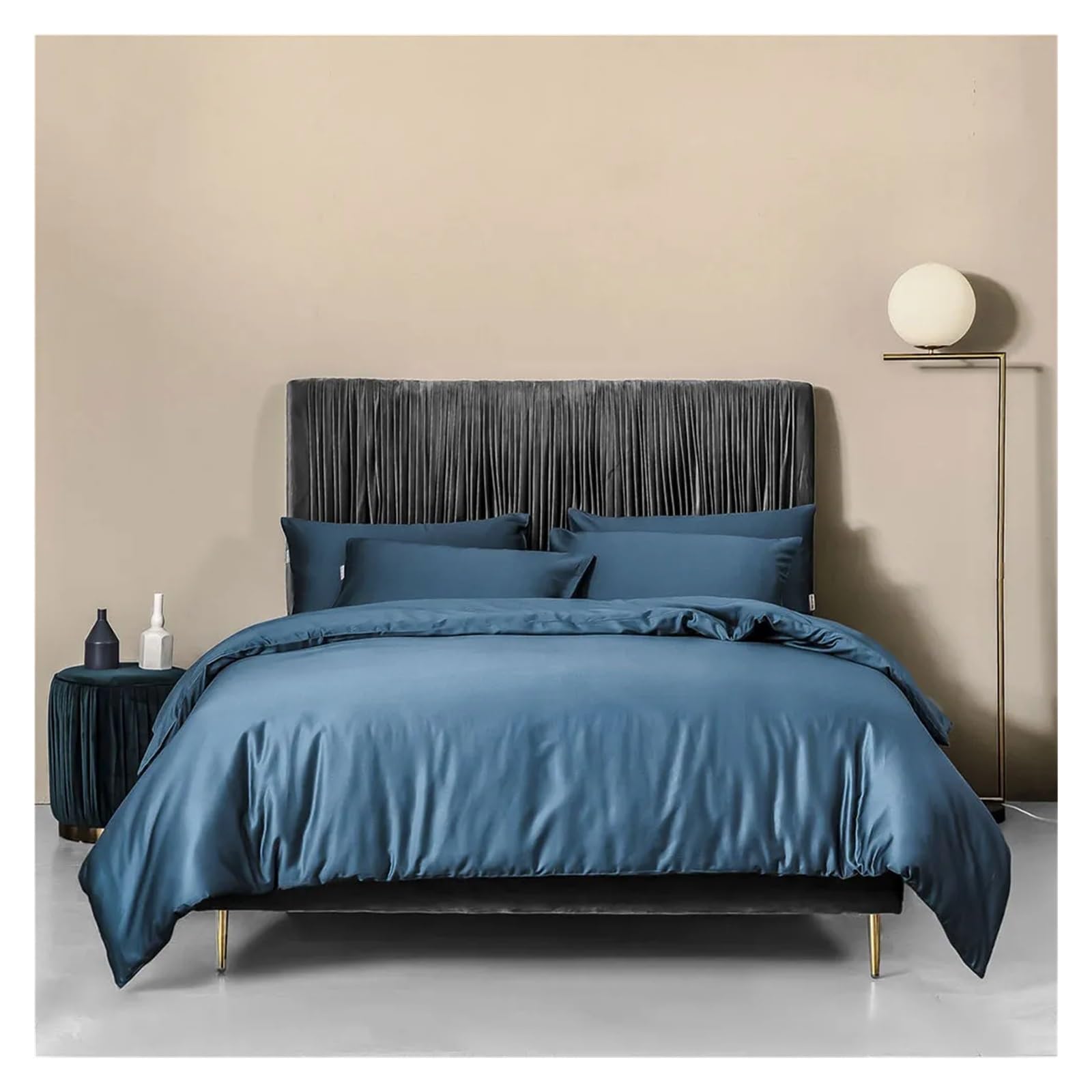 Sbcgfy C Dark Green Otton Bedlinens Twin Queen King Size Set Flat Sheet Duvet Over Bedding,Bedding Set,-Twin