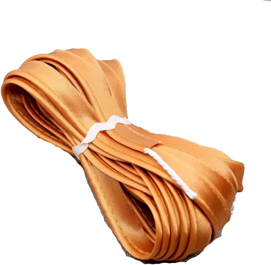 Satin bias Tape Lip Cotton Fabric Cord Edge Rope Ribbon Upholstery Sewing Piping Trims 10yards (color-18)