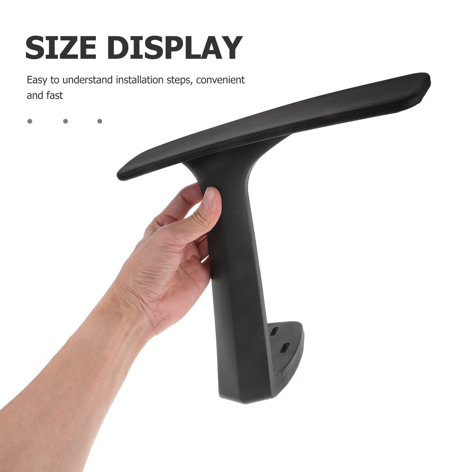 MAGICLULU Almohadillas para Reposabrazos de Silla Oficina Negro Plástico 1 Par Reposabrazos para Silla Gamer Brazo Fácil Instalación Uso Oficina y Hogar