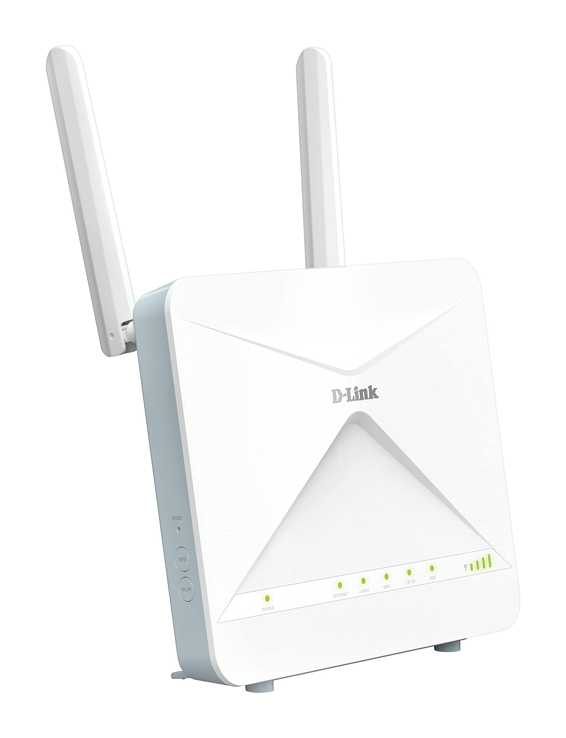D-Link G415 Smart Router 4G AX1500 EAGLE PRO AI, LTE Cat 4 con download fino a 150 Mbps, Wi-Fi 6/Traffic Optimizer con AI, Porte Gigabit, WPA3, Supporto Wi-Fi Mesh, Sbloccato, Bianco