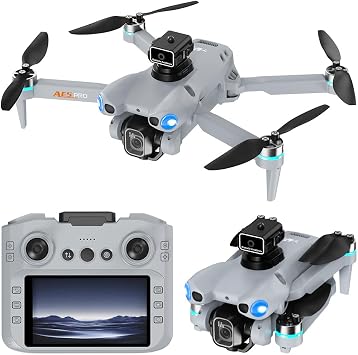 AE5 Pro RC Drones, Foldable Quadcopter with Electric Adjustable Camera, WiFi FPV Live Video, 360 Stunt Roll, Stable Hover for Outdoor Shooting2 Batteries