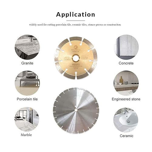 Miniatura 2 de Whirlwind USA LSS - Sierra de potencia para corte seco o húmedo de uso general cuchillas segmentadas de diamante para ladrillo de