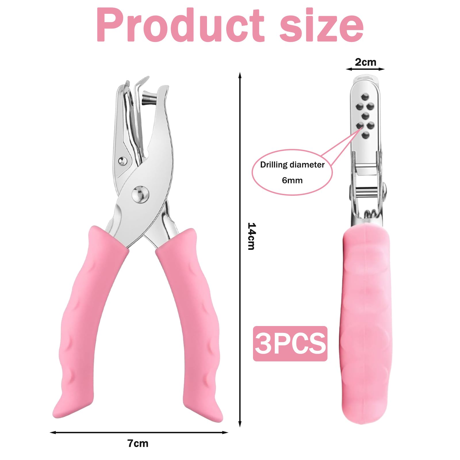 3PCS hole punch, single hole punch, hole puncher a4, hole puncher - Image 2
