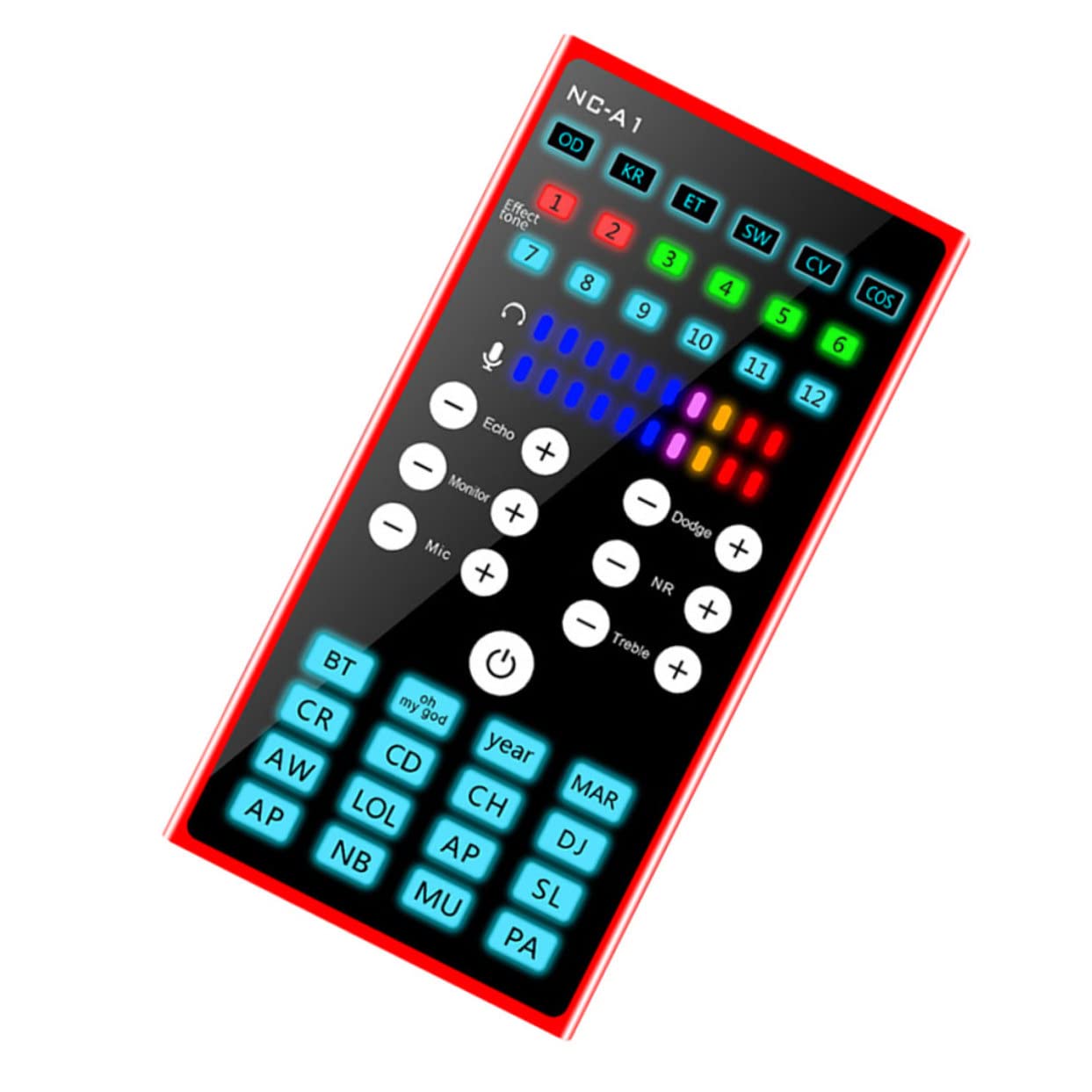 1Pc Professional Mobile Phone Audio Sound Card Mixer with Dual Dsp Noise Reduction for Live Streaming Recording and Entertainment