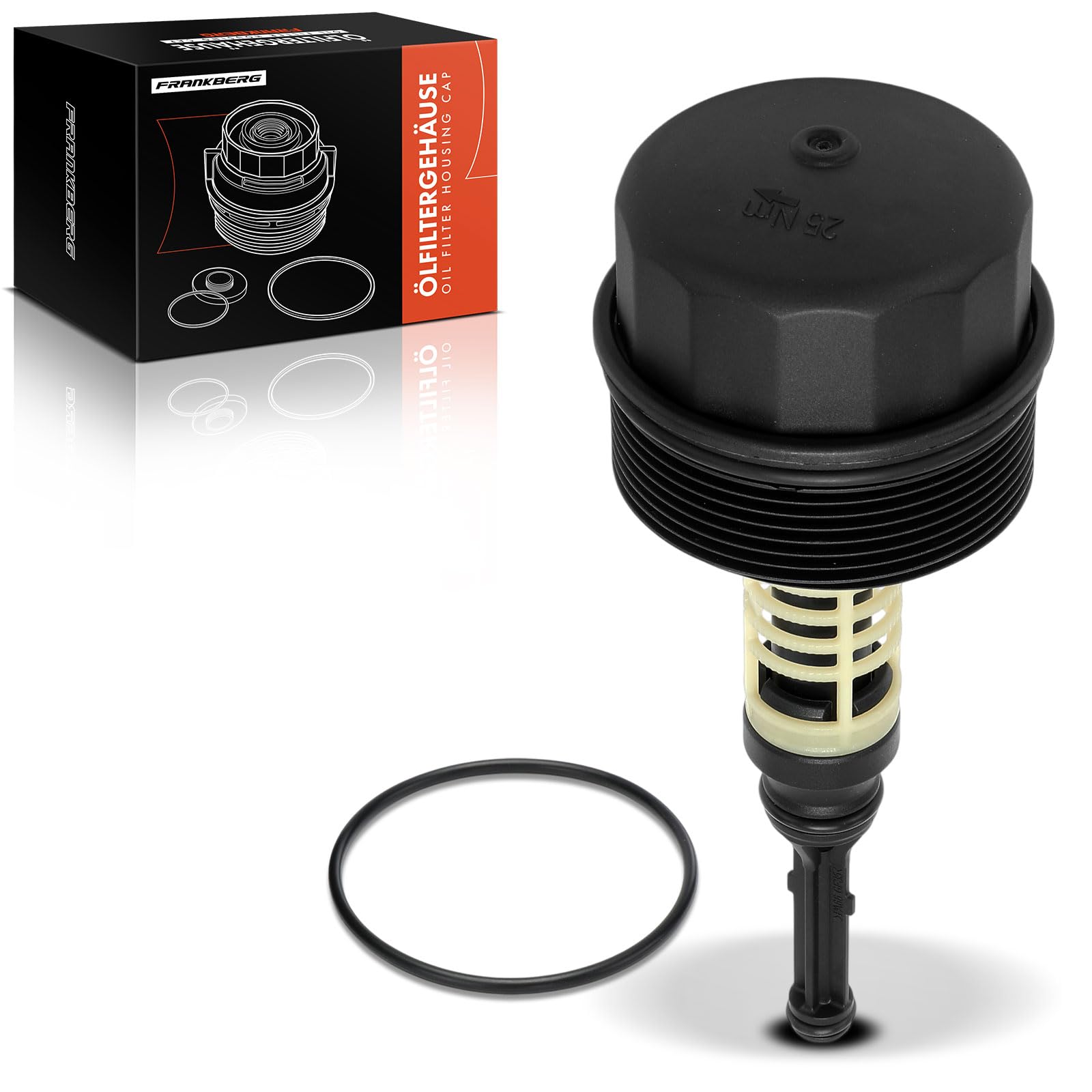 Frankberg Alloggiamento filtro olio Compatibile con Classe C W202 C 220 CDi Classe C W203 C 200 CDi C 220 CDi Classe C W204 C 220 CDi C 220 CDi 4m.a.t.i.c C 250 CDi Replace# 6111800210