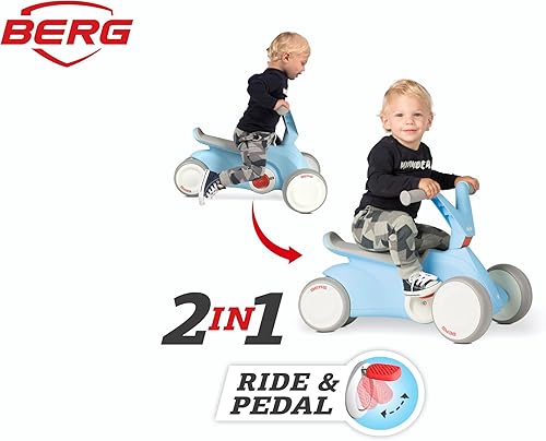 Miniatura 3 de Berg GO SparX - Coche de empuje 2 en 1, color rojo, con sistema de pedal plegable integrado, desde andador de bebé hasta juguetes para niños