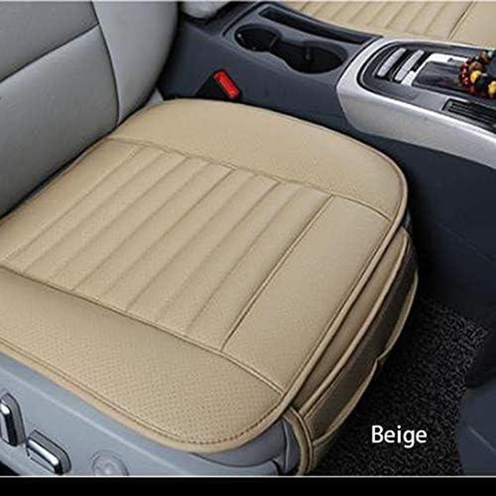 Cuscino universale per seggiolino auto, sedile anteriore – imbottito di lusso con fondo antiscivolo e tasche per riporre oggetti, in ecopelle per auto, camion, furgoni e SUV