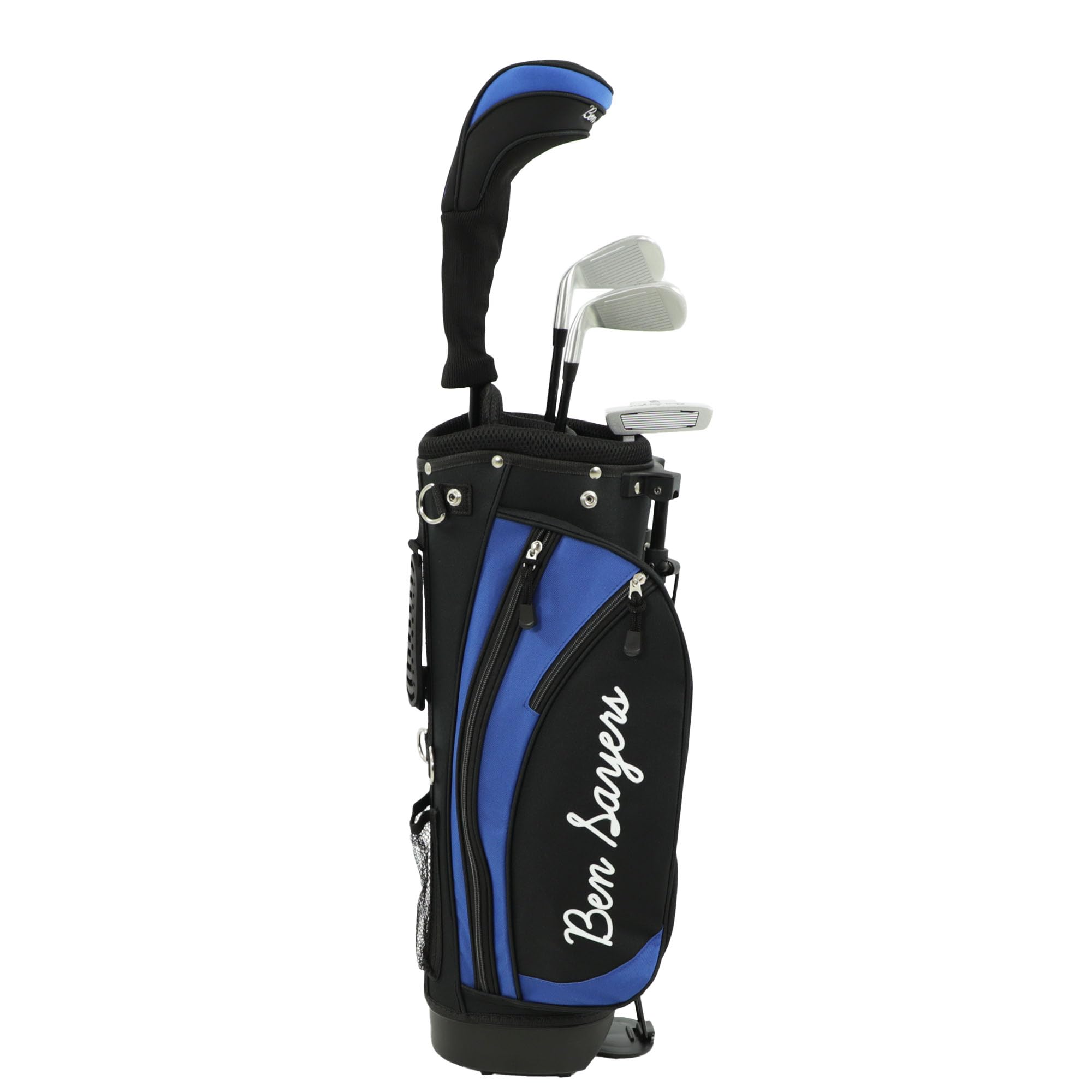 Ben Sayers Junior Standbag Golf-Paket-Set | Kinderstarter mit 4 Schlägern | leichte Graphit-Schäfte & weiche Griffe | Übergroße Driver, Eisen, Putter, Tasche & Schlägerhauben