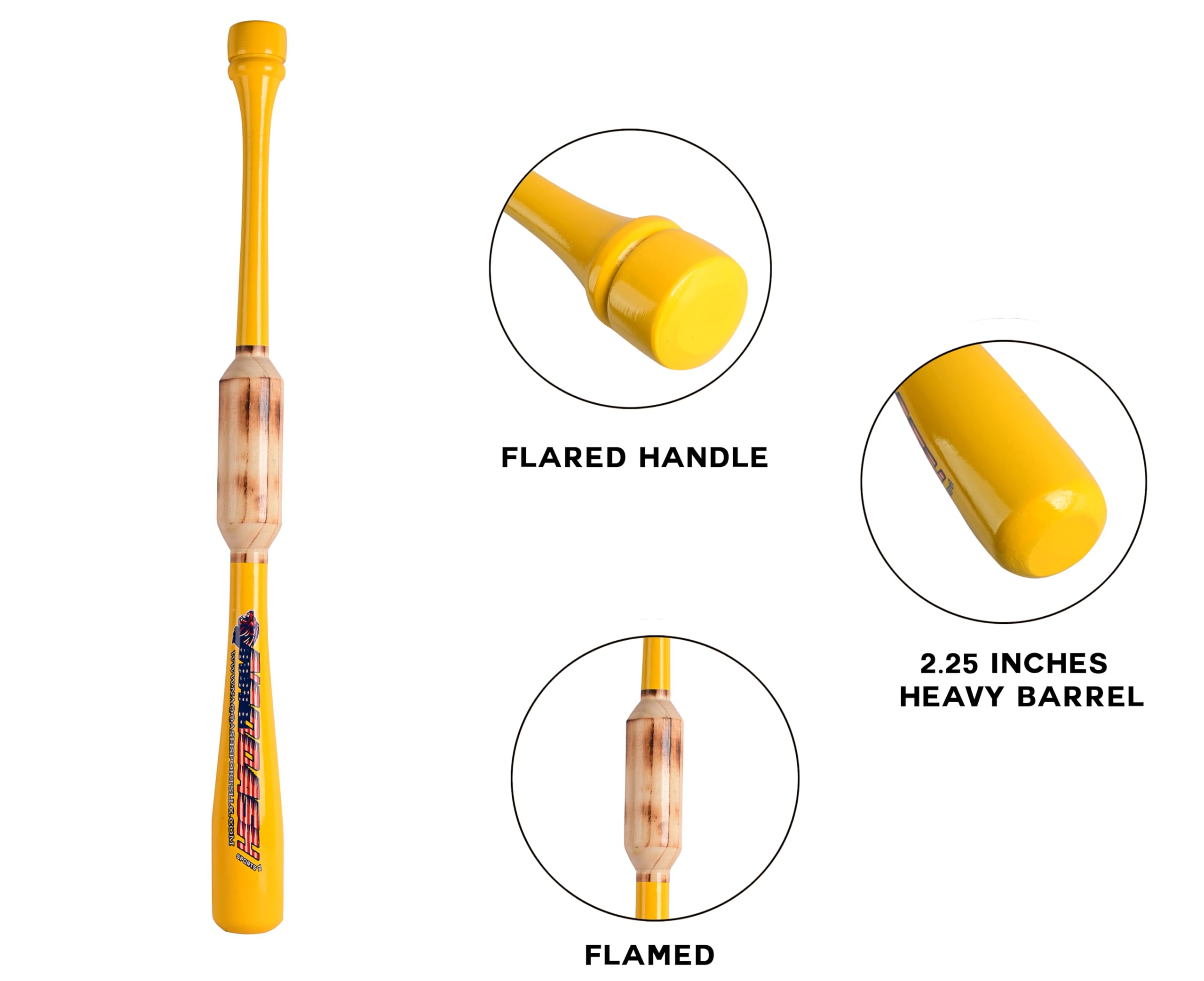 Batte De Baseball En érable CCBC – 33 Pouces / 30,5 Oz – Jaune Fluo/noir – Neuve