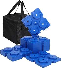 Dollate Blocos de nivelamento para trailers, niveladores de trailer encaixados, blocos de nivelamento para trailer, trailer, trailer, motorhome, pacote com 10, blocos de nivelamento de campista de