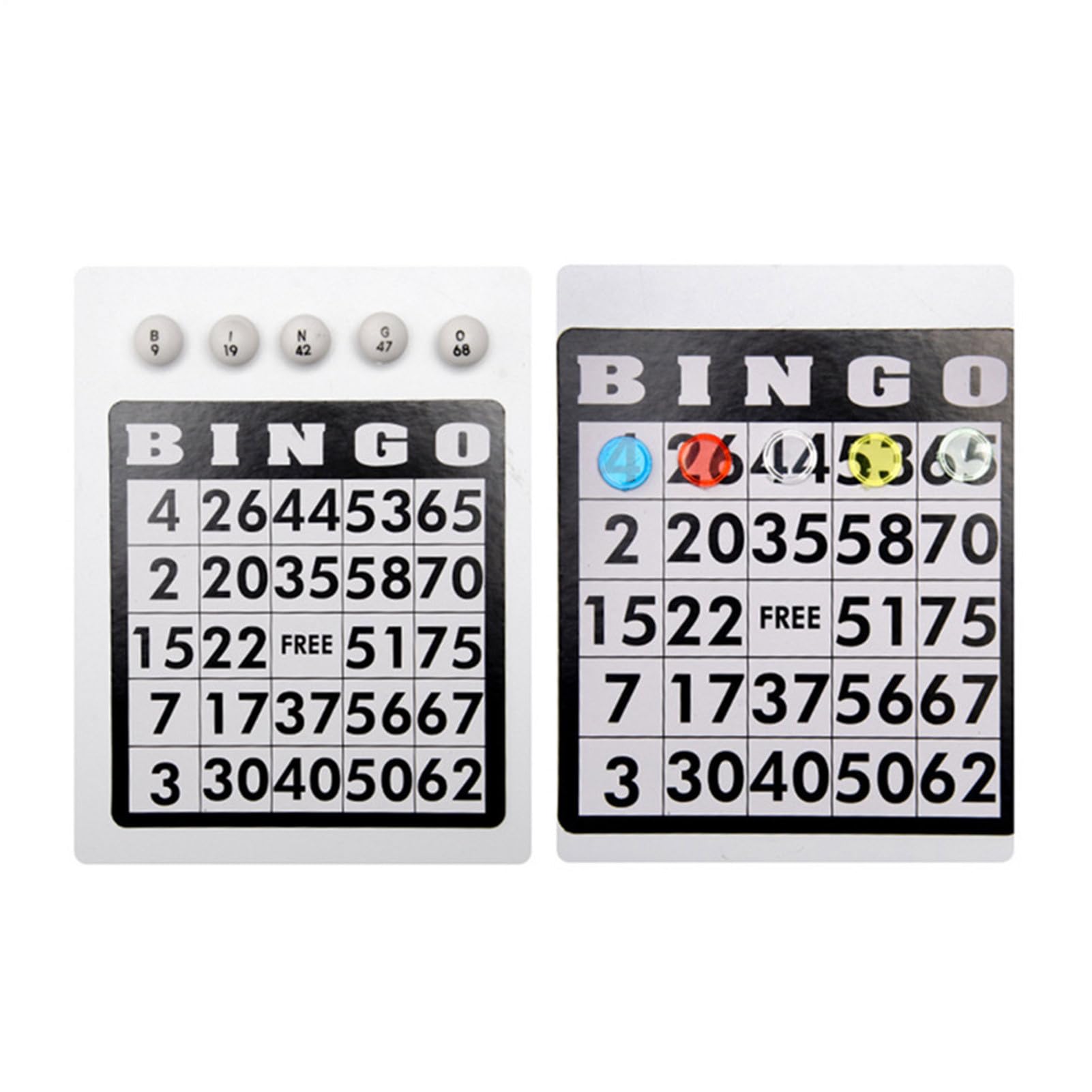 Bingo Spieleset, inklusive Metalltrommel, 18 Bingotickets, 75 Kugeln und 150 Chips, Spielbrett für Familienfeiern, Gruppenpartys, Geburtstage und Feiertage