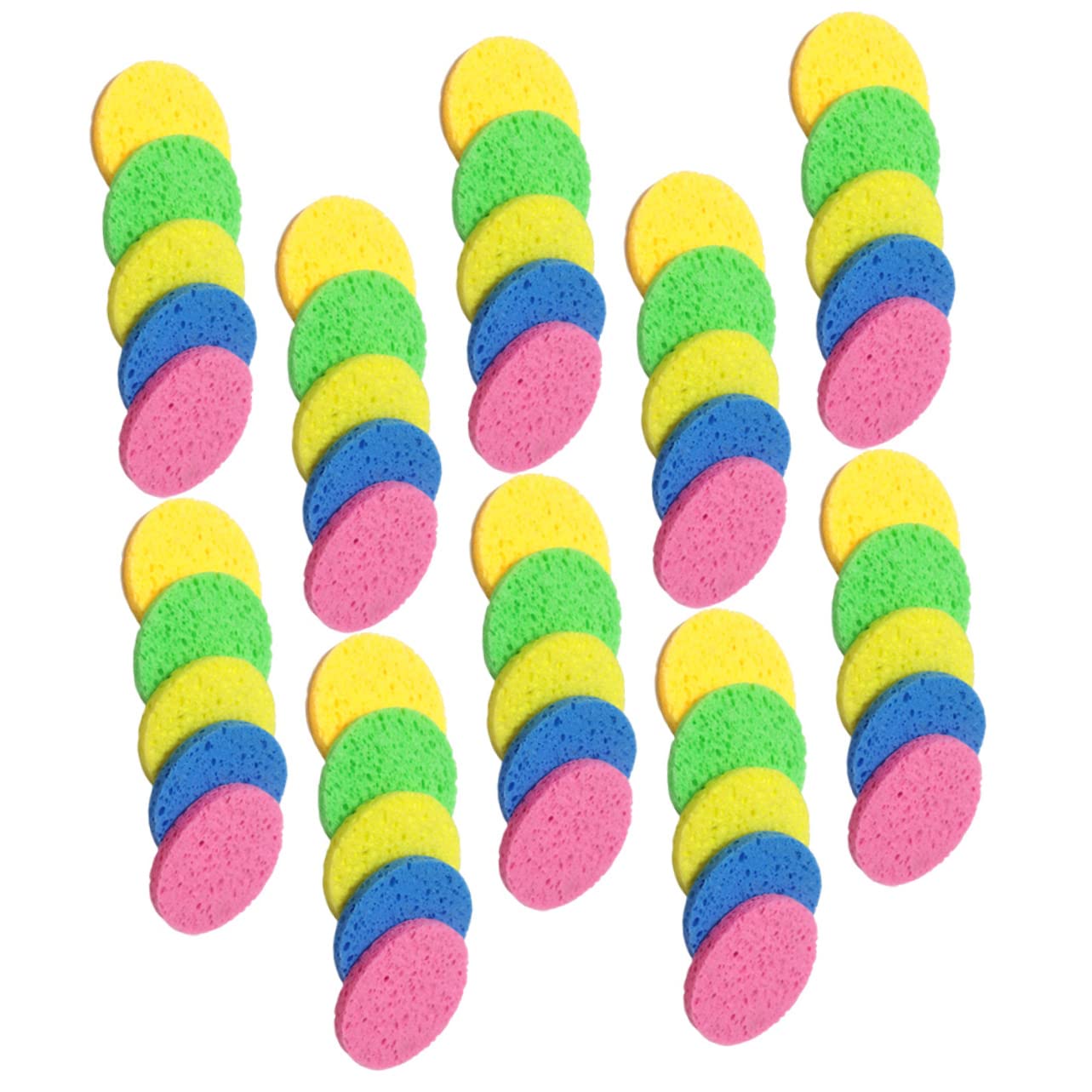 Didiseaon 150pezzi Spugnette Struccanti Cellulosa Da Colorati Per Pulizia Viso Di Morbide e Assorbenti Rimozione Make-up e Esfoliazione Delicata Sicure Per La
