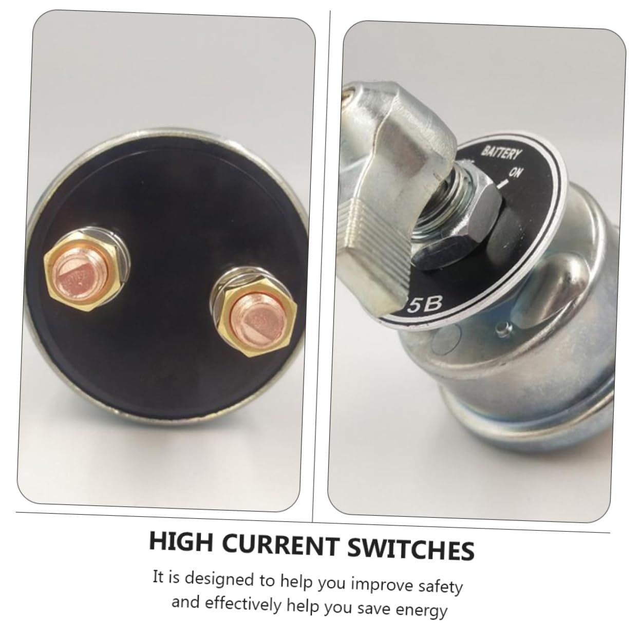 TIDTALEO 1Set Professional Battery Disconnect Switch for Car Boat Truck Cut Off Isolator with Terminals and Caps Safe Energy Saver and Leakage