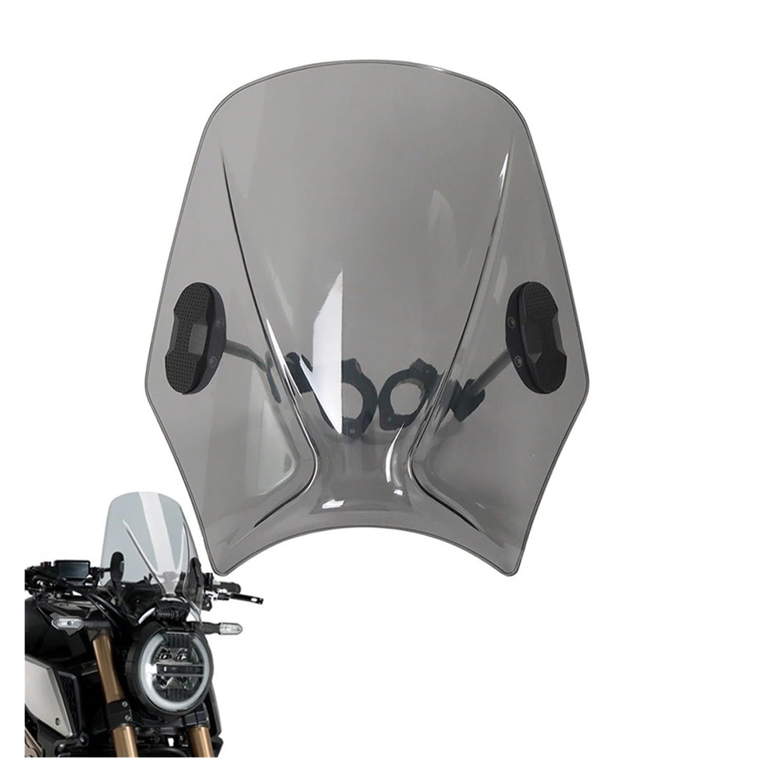 Parabrezza moto Per Royal Per Enfield Bullet/Meteor/Classic 350 500 Interceptor 650 Per Continental GT 535 Parabrezza Per Moto Parabrezza Universale(Nero)