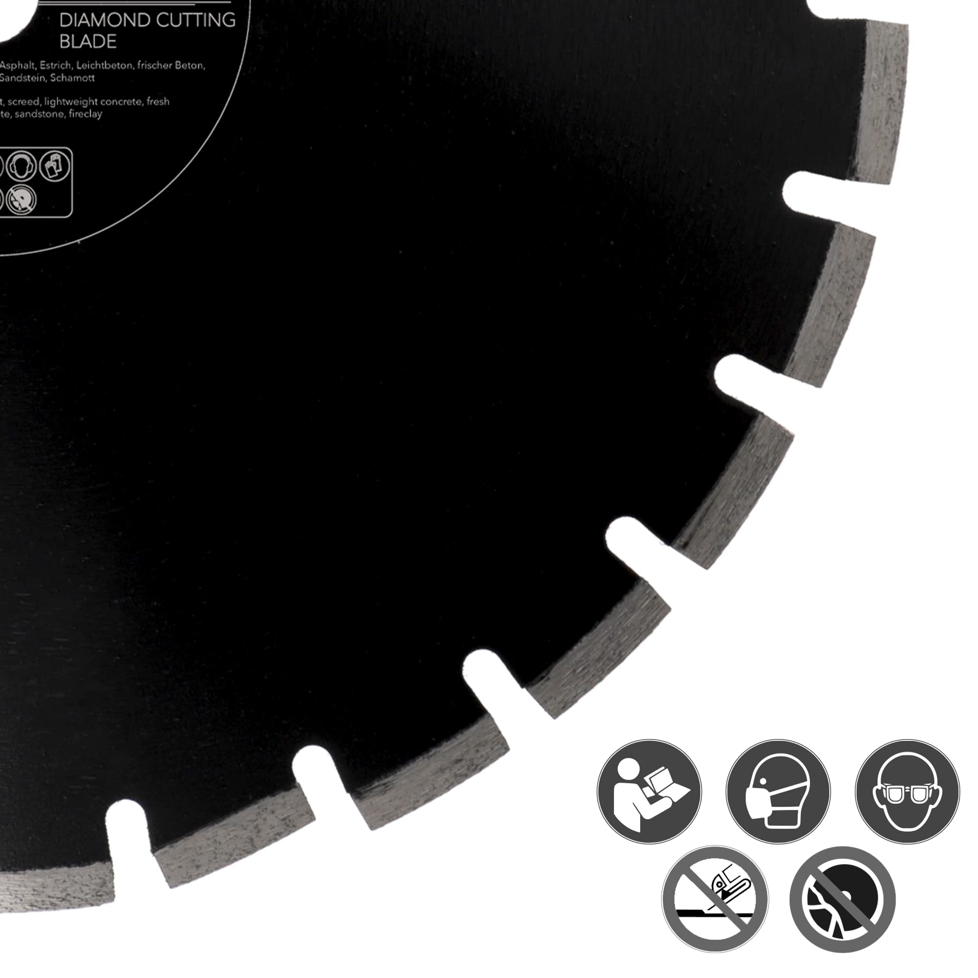 PRODIAMANT Disco de diamante abrasivo de 450 mm x 25,4 mm para carreteras, asfalto, solera, hormigón ligero, hormigón fresco, arenisca y arcilla refractaria