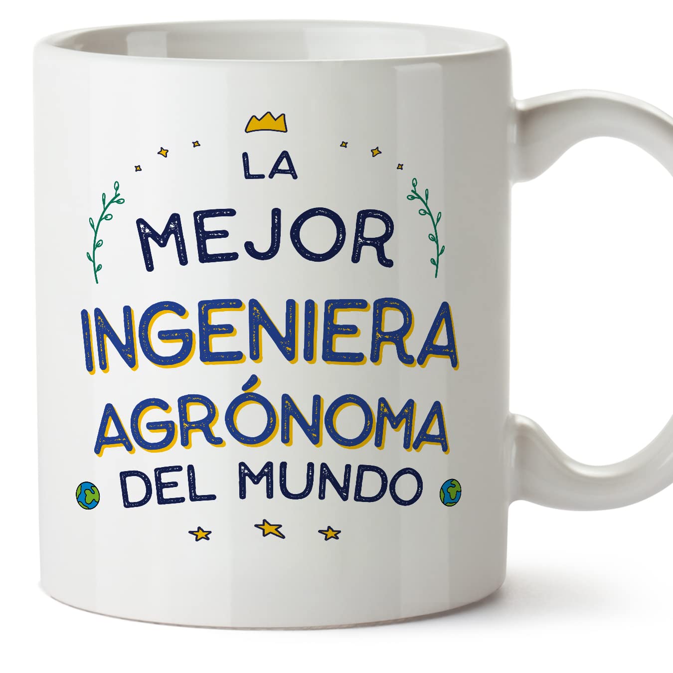 MUGFFINS Agricultural Engineer Woman Mug - in Spanish - Mejor del Mundo - Funny Gift for Colleagues - Ceramic 11oz Mug