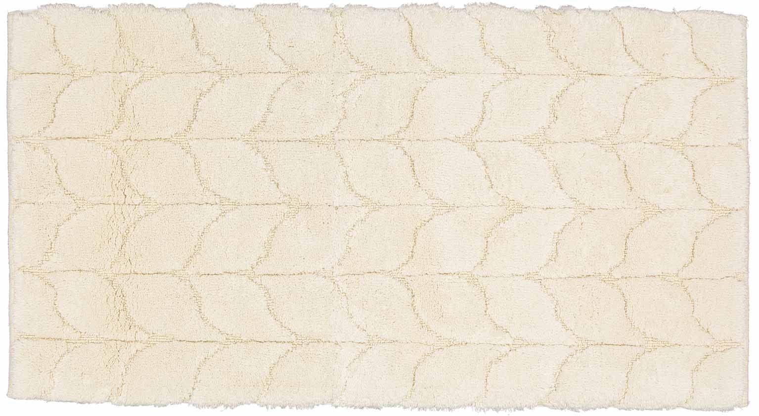 Casatessile Tappeto Bagno Antiscivolo Treccia - Panna, 70x170 cm.