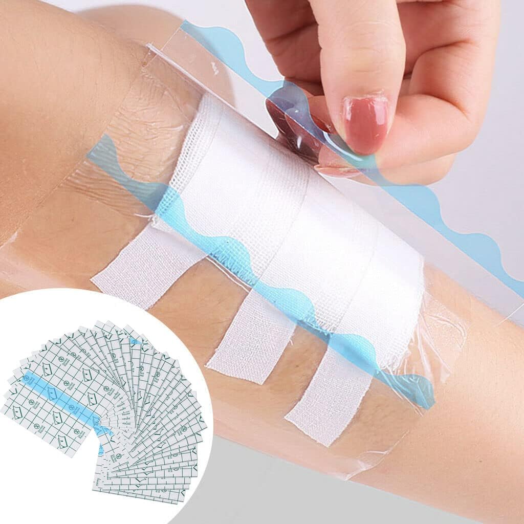 YNHUIOA Vendaje del Tatuaje - Cinta Adhesiva de película Transparente - Vendas Protectoras curativas para la Segunda Piel - Parche de apósitos Impermeables para ducharse (100 Piezas, 20 * 20 cm)